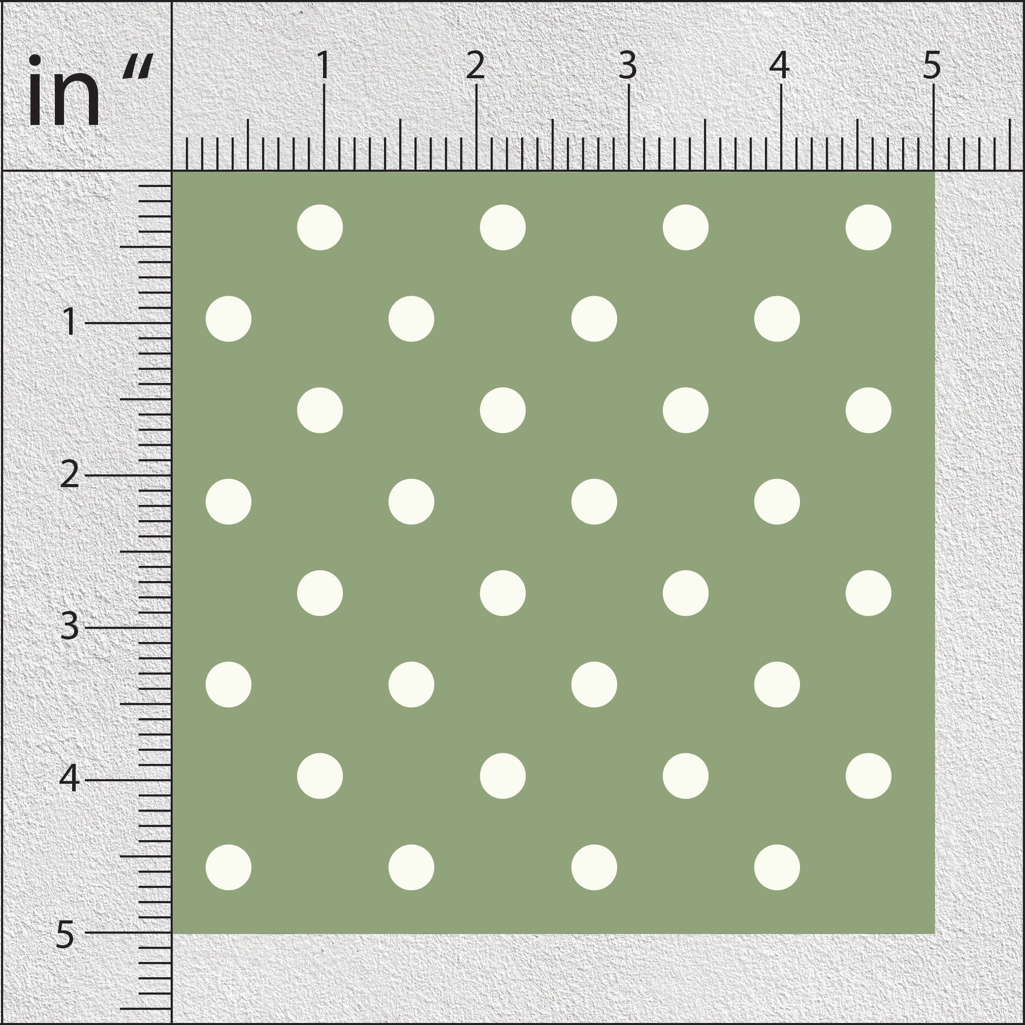 Muddy Green And Sea Mist Polka Dots Print