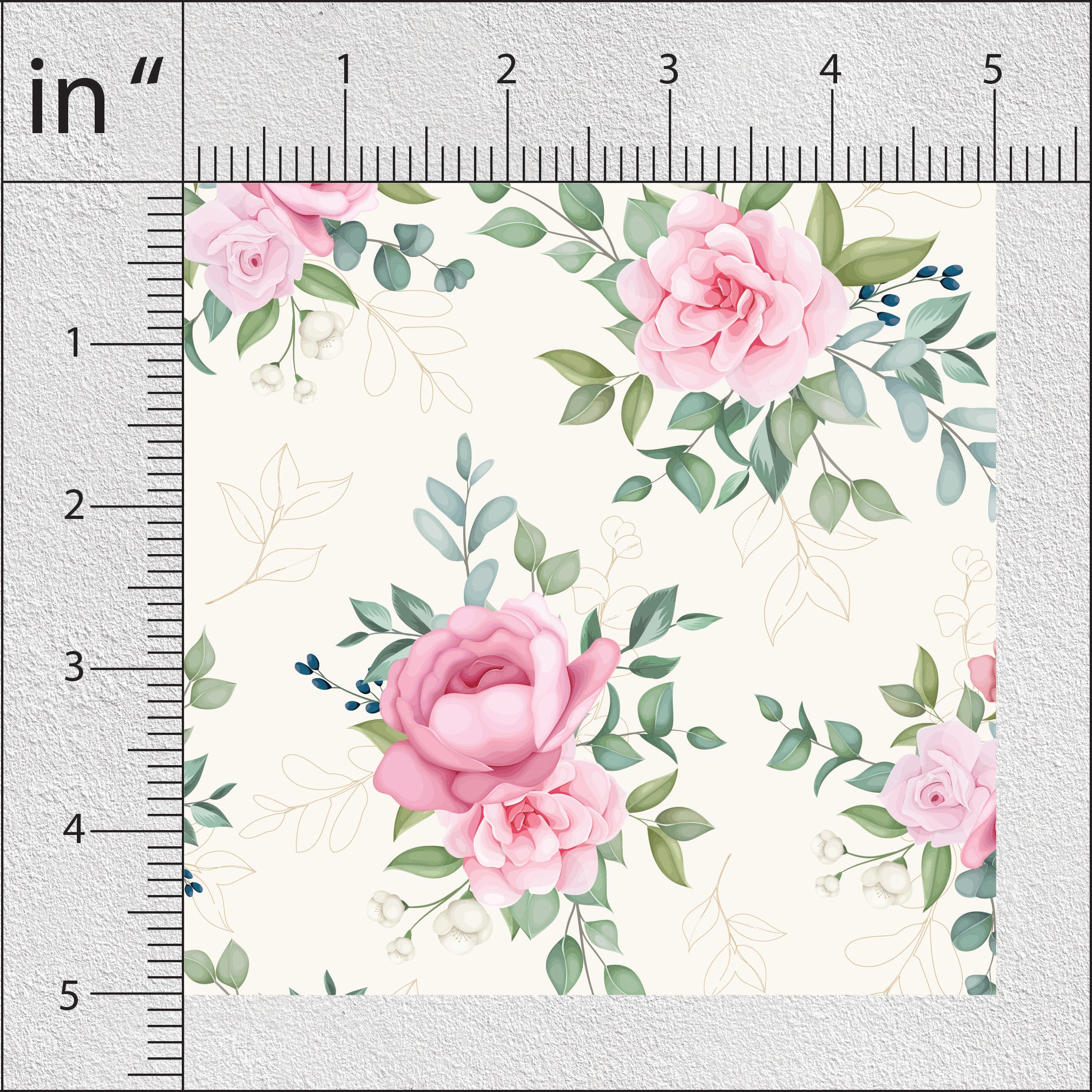 Satin Linen Rose Floral Print