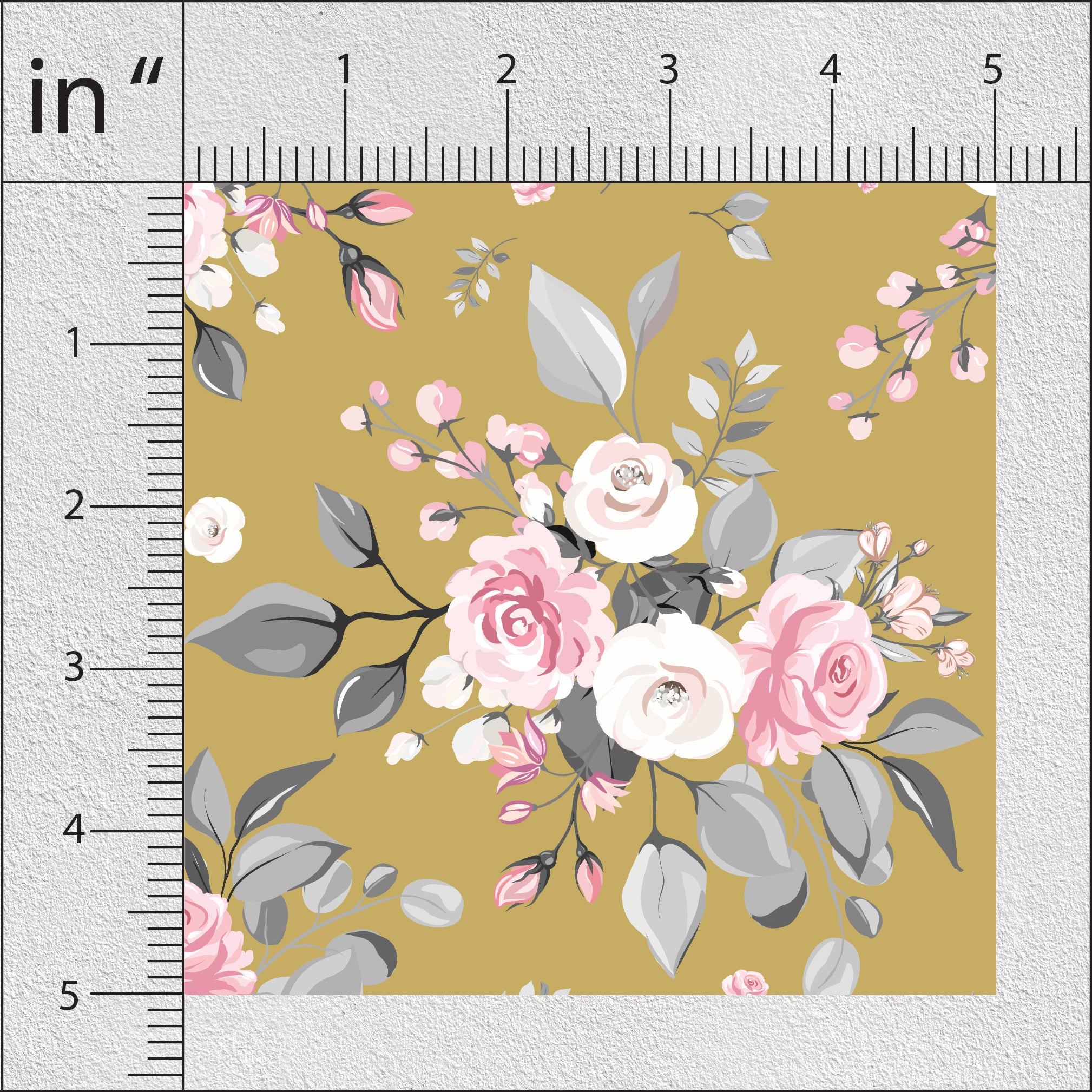 Oyster Pink Roses Floral Print