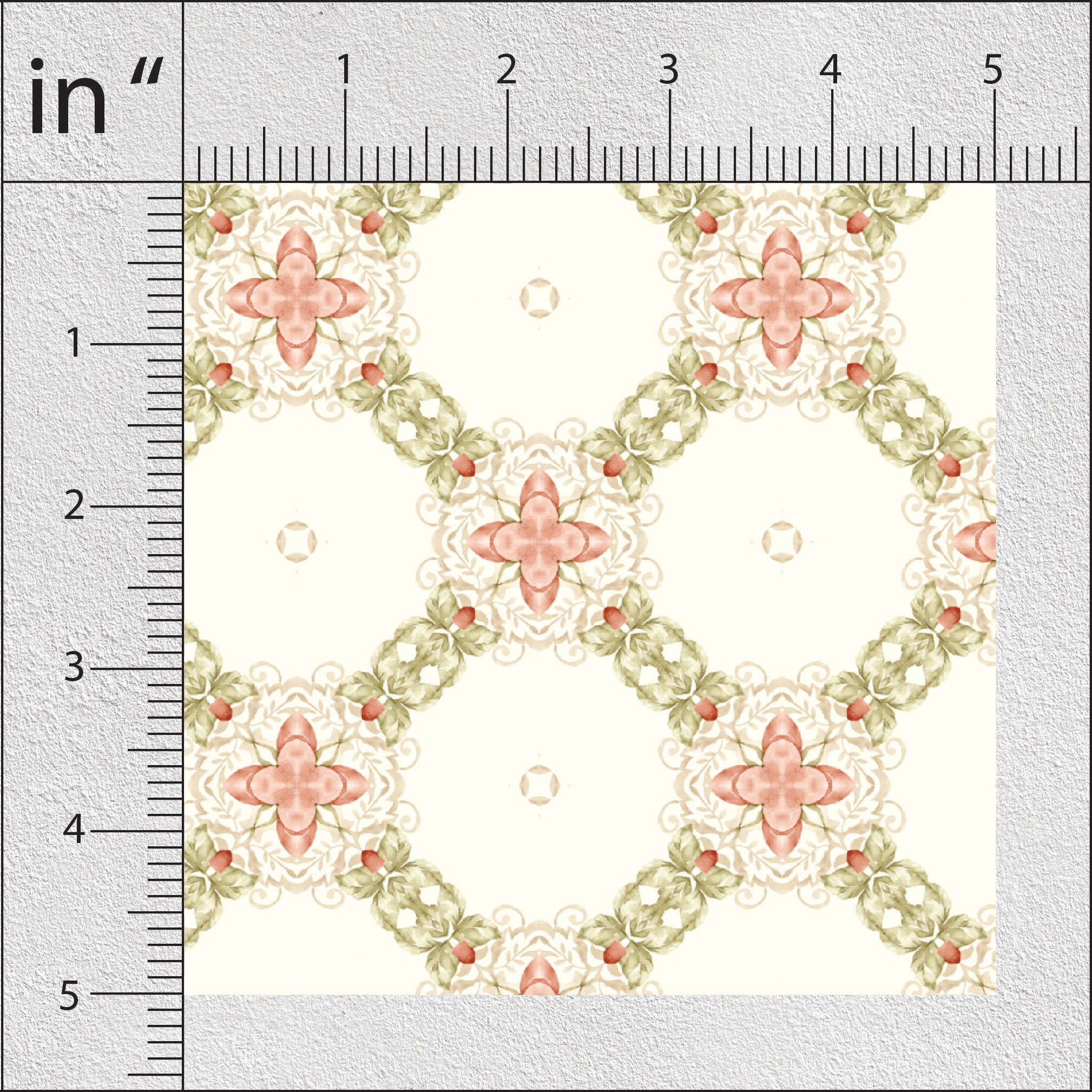 White Rock And Pinkish Brown Pattern Geometric Print
