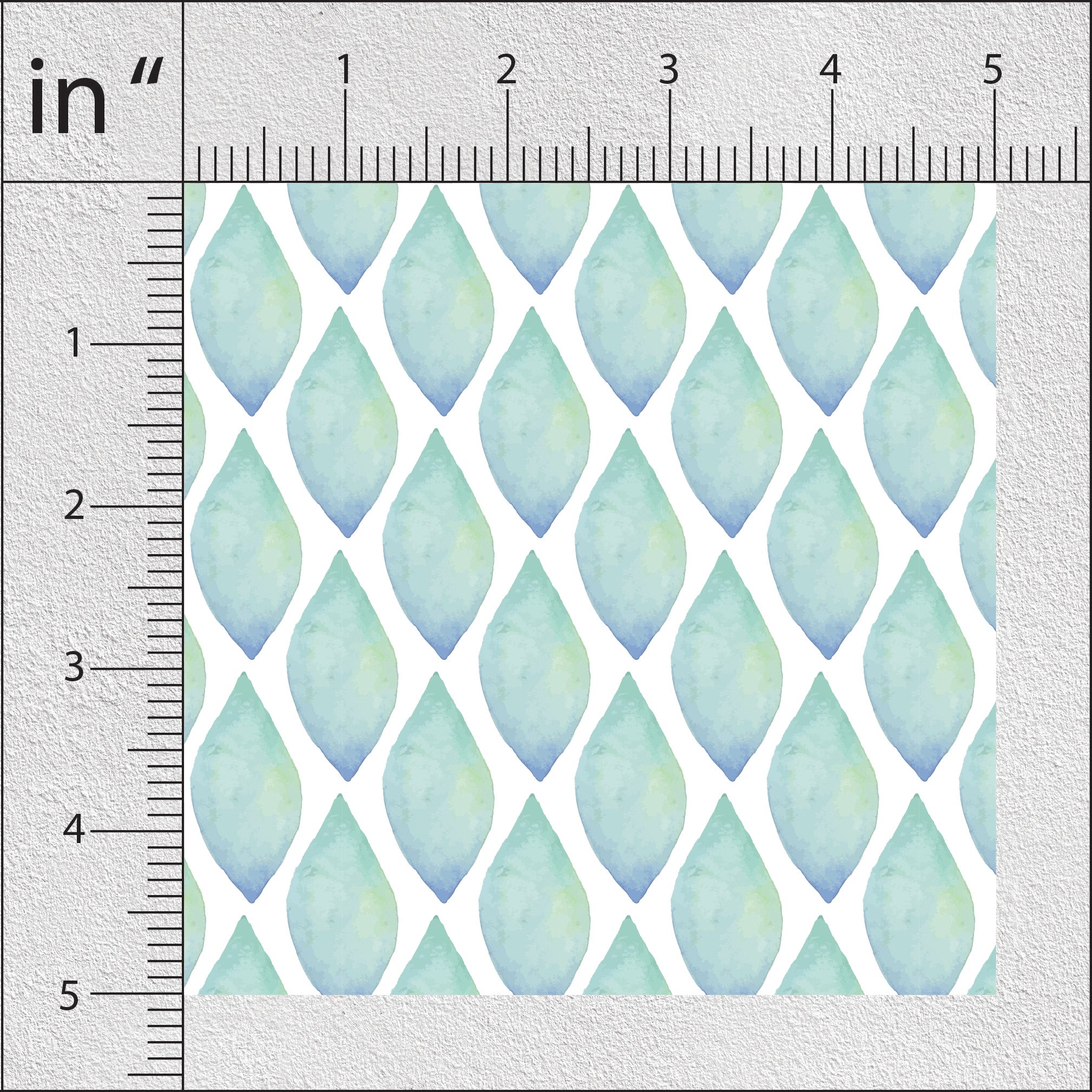 Spanish Green And Dove Grey Pattern Geometric Print