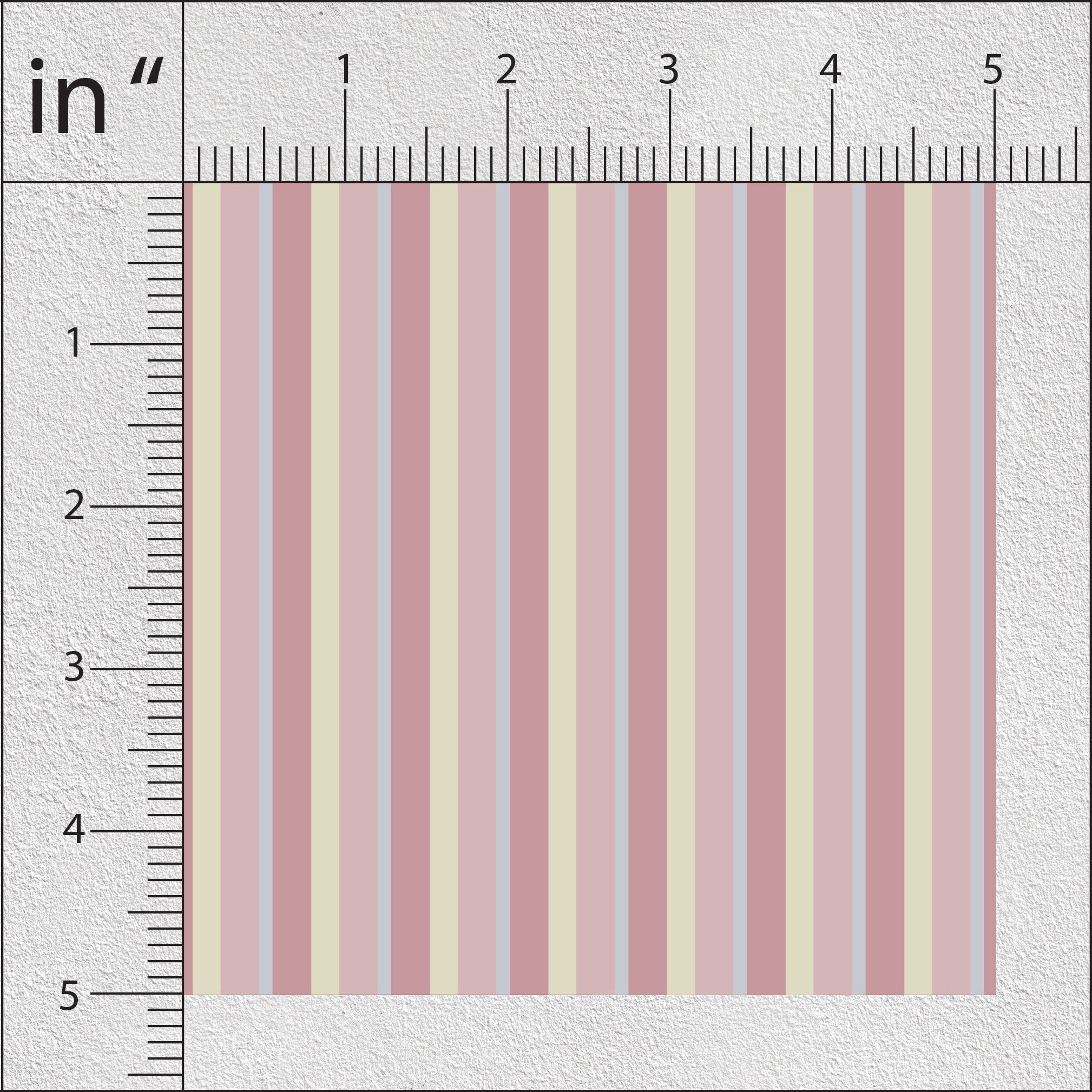 Twilight Lavender and Old Rose Stripes Print