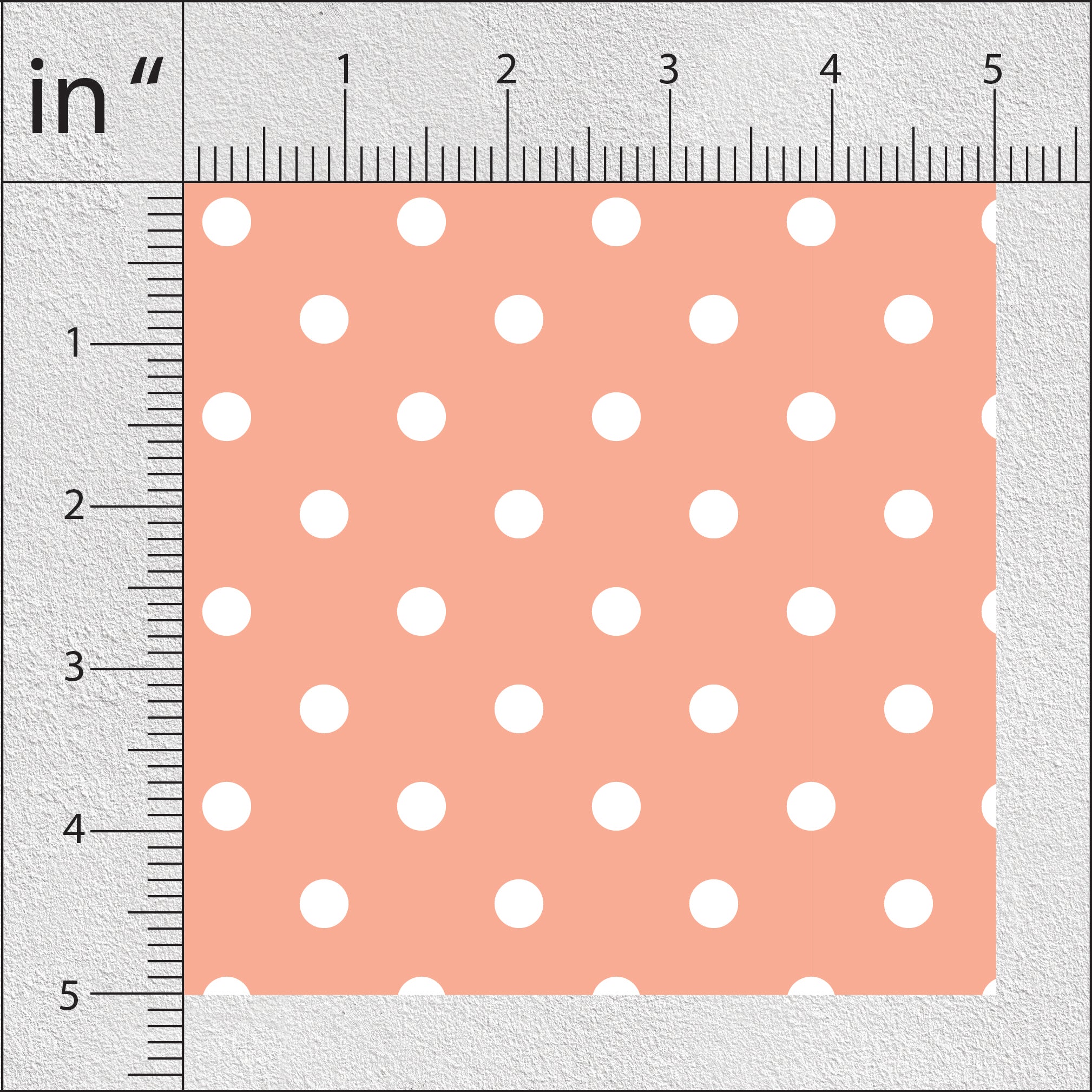 Orange Salmon Polka Dots Print