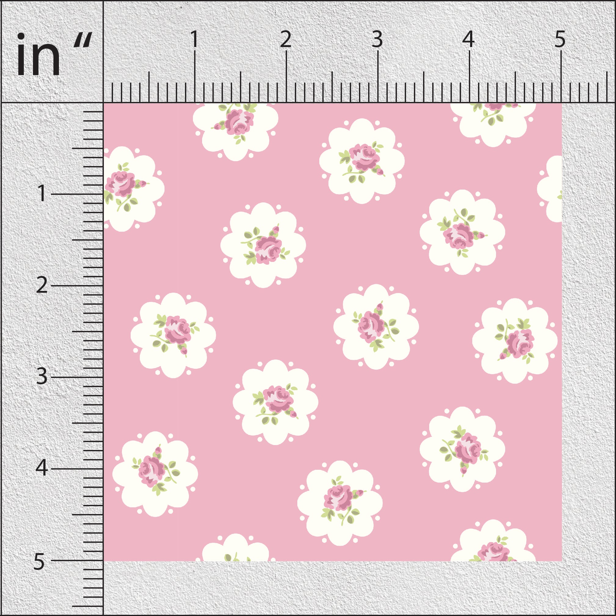 Spicy Pink Rose Buds Floral Print