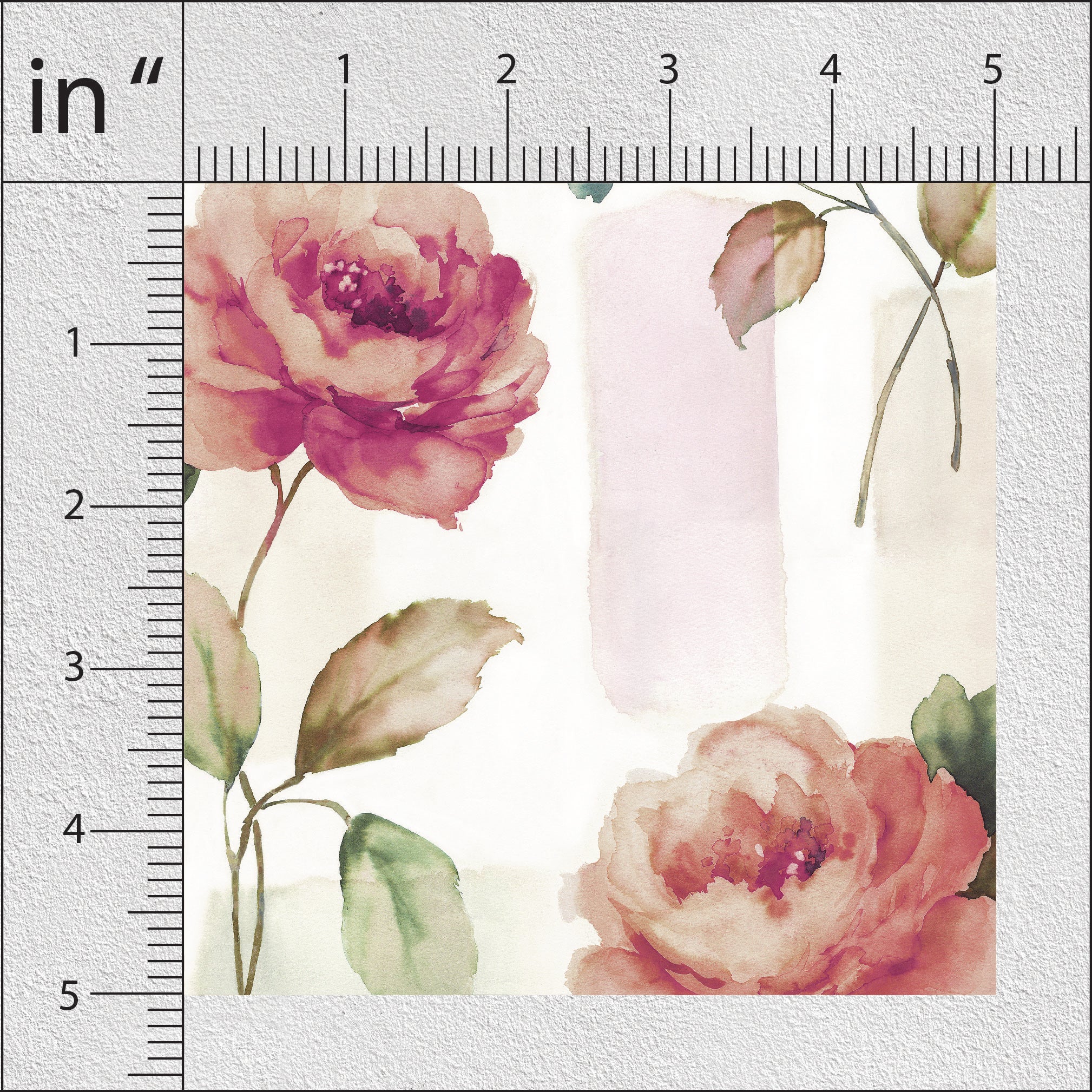 Wisteria Purple Vintage Roses Floral Print