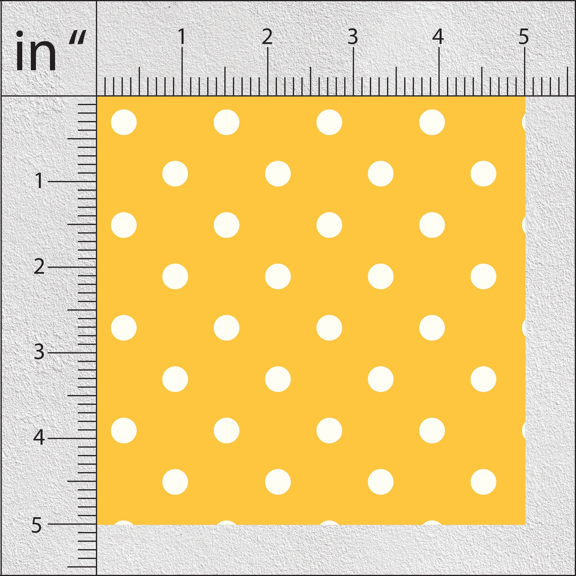 Orange Gold And White Polka Dots Print