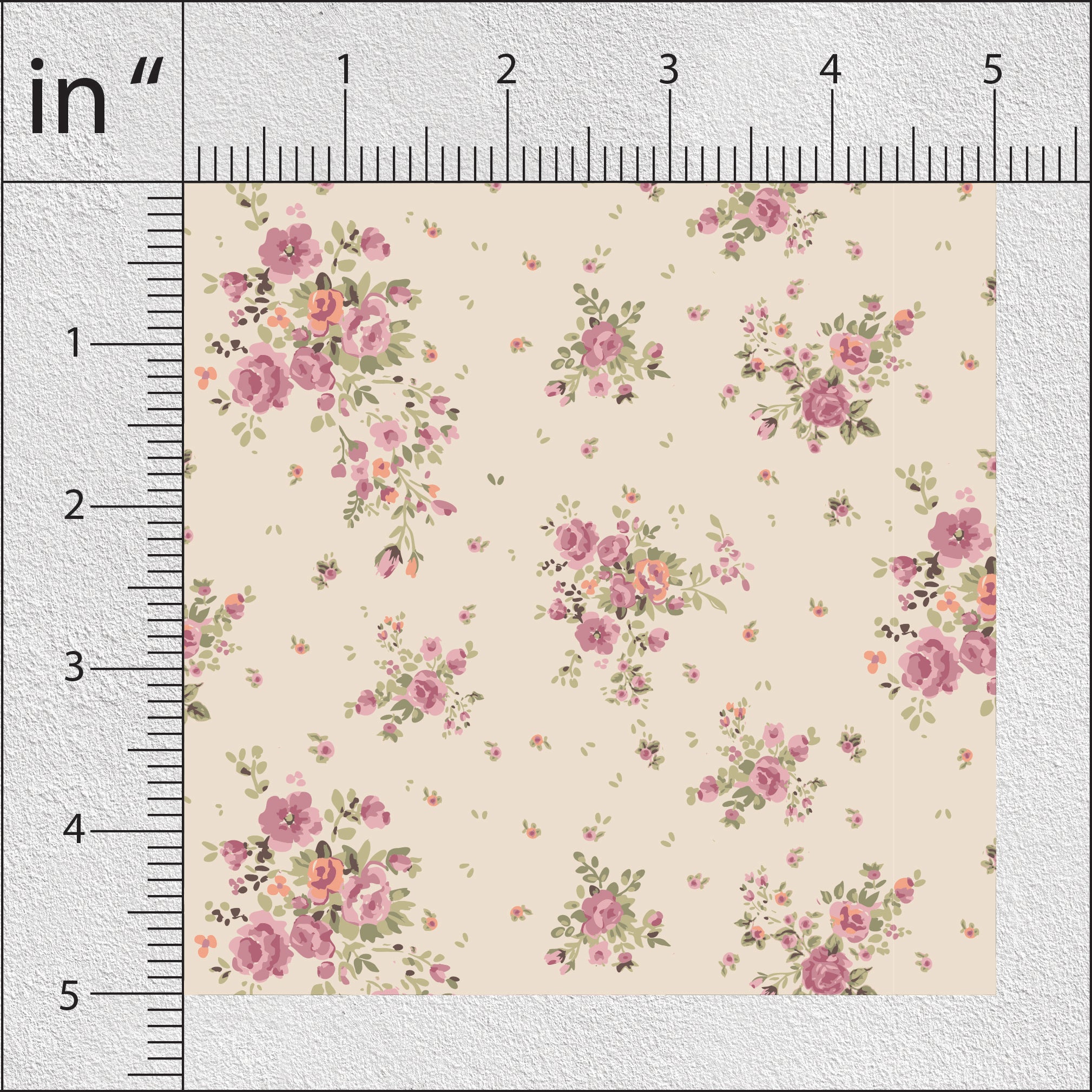Congo Brown Vintage Roses Floral Print