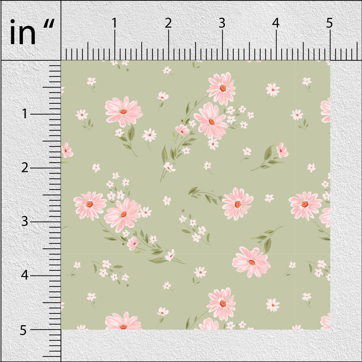 Pale Oyster Vintage Floral Print