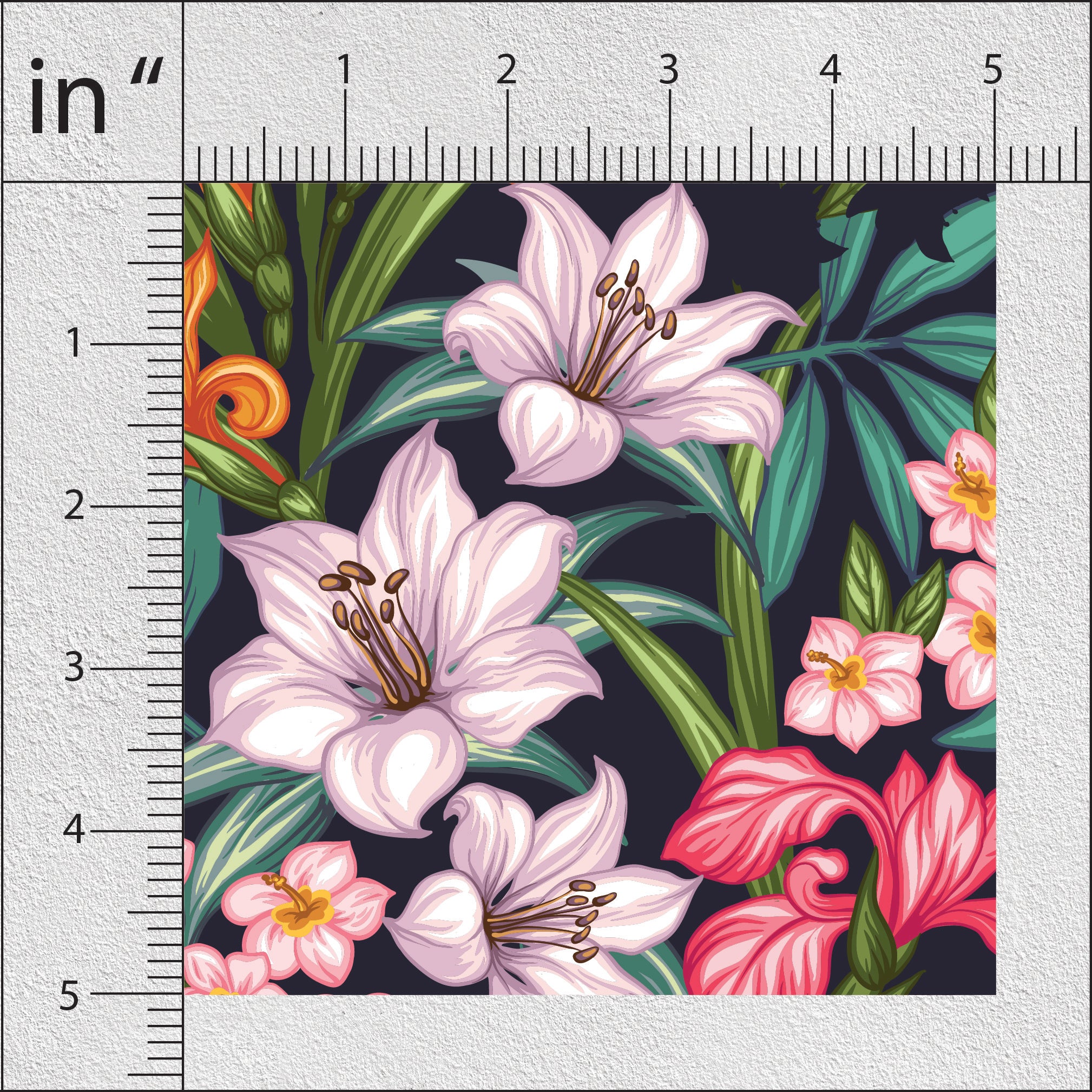 Pastel Purple Lily Floral Print