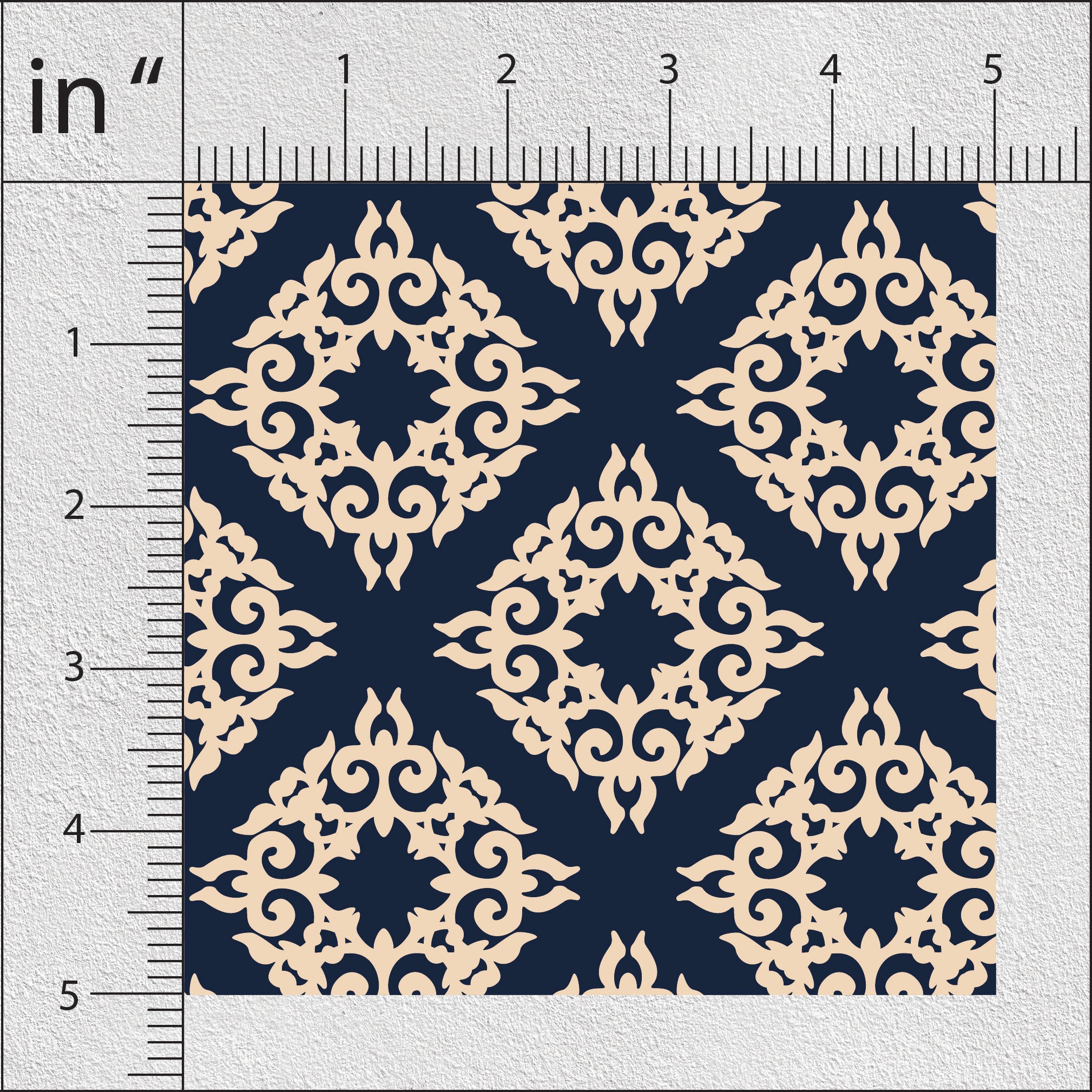 Sunset Damask Pattern Geometric Print