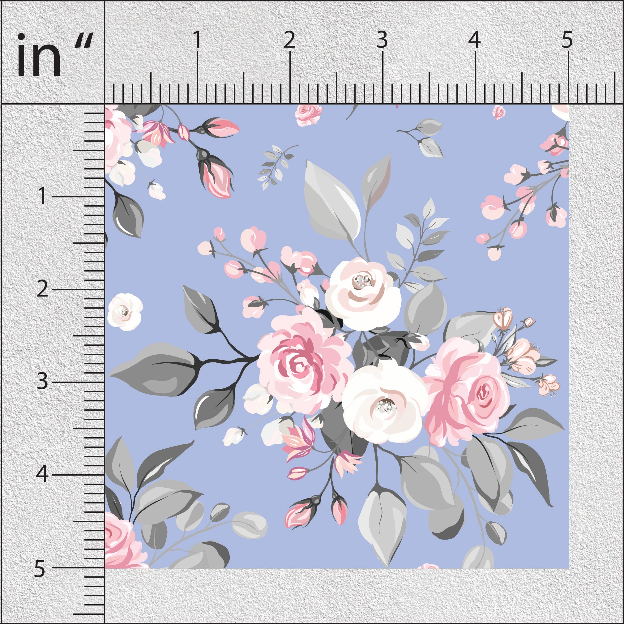 Aluminium & Dusty Rose Floral Print