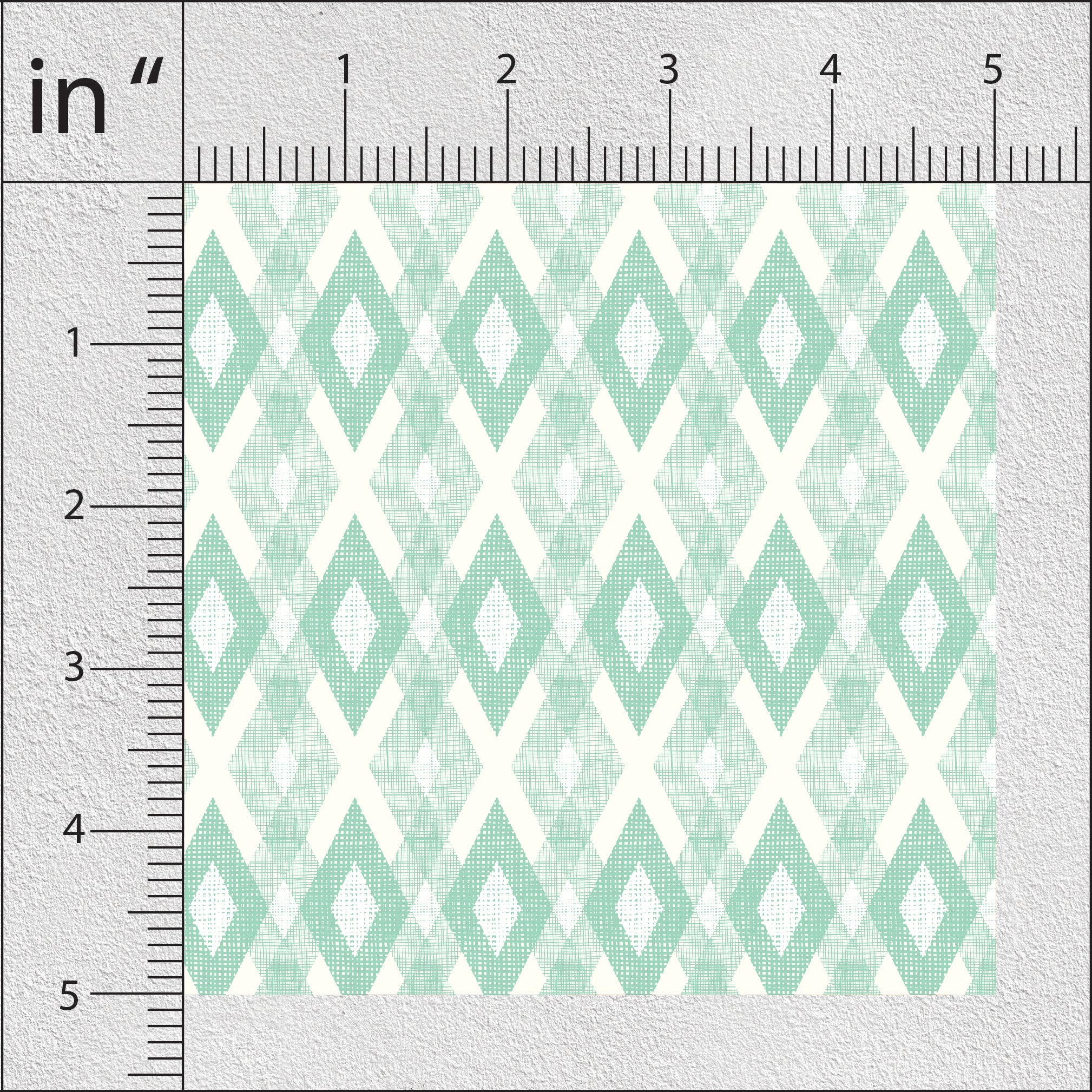 Light Seafoam Green Diamond Pattern Geometric Print
