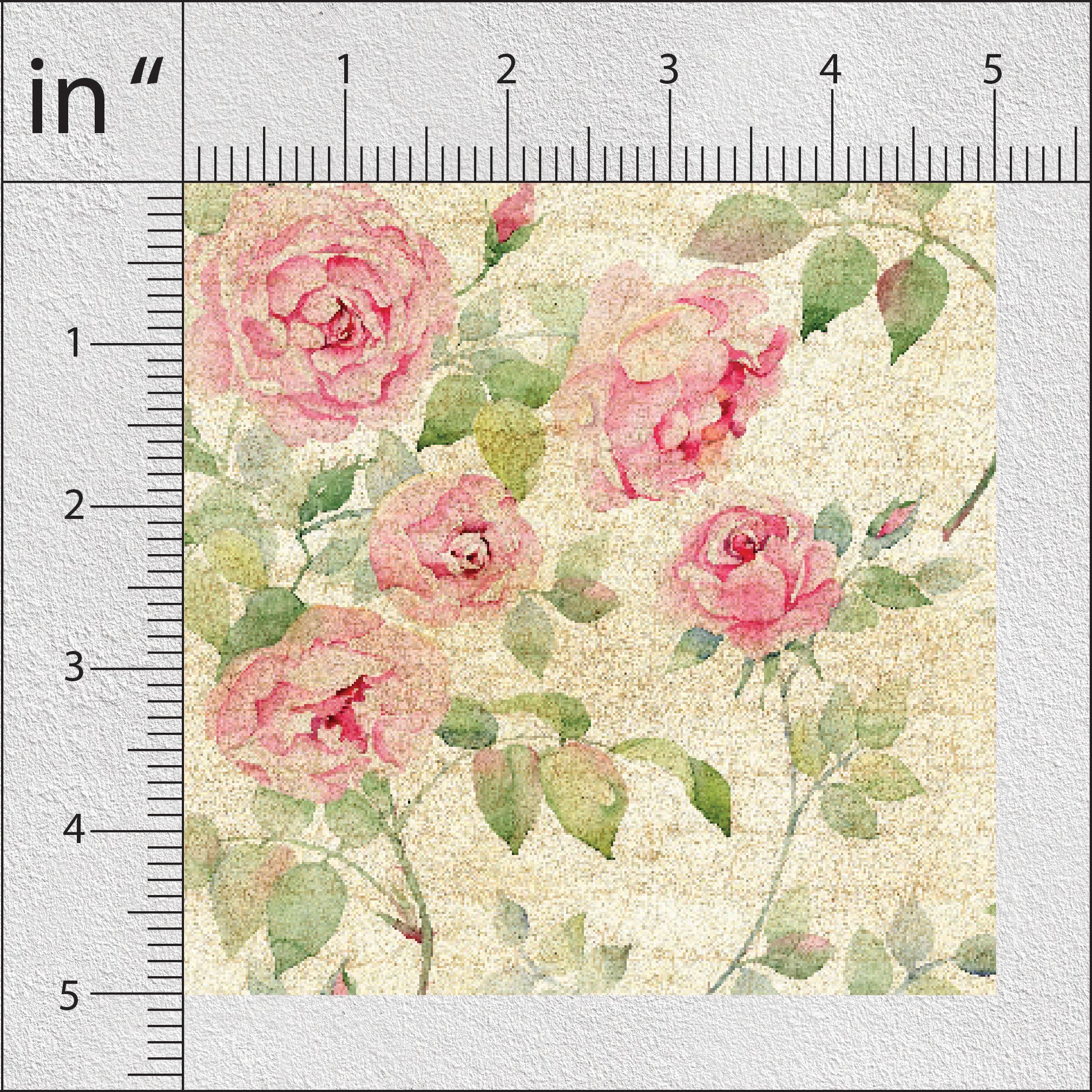 Sea Pink Roses Floral Print