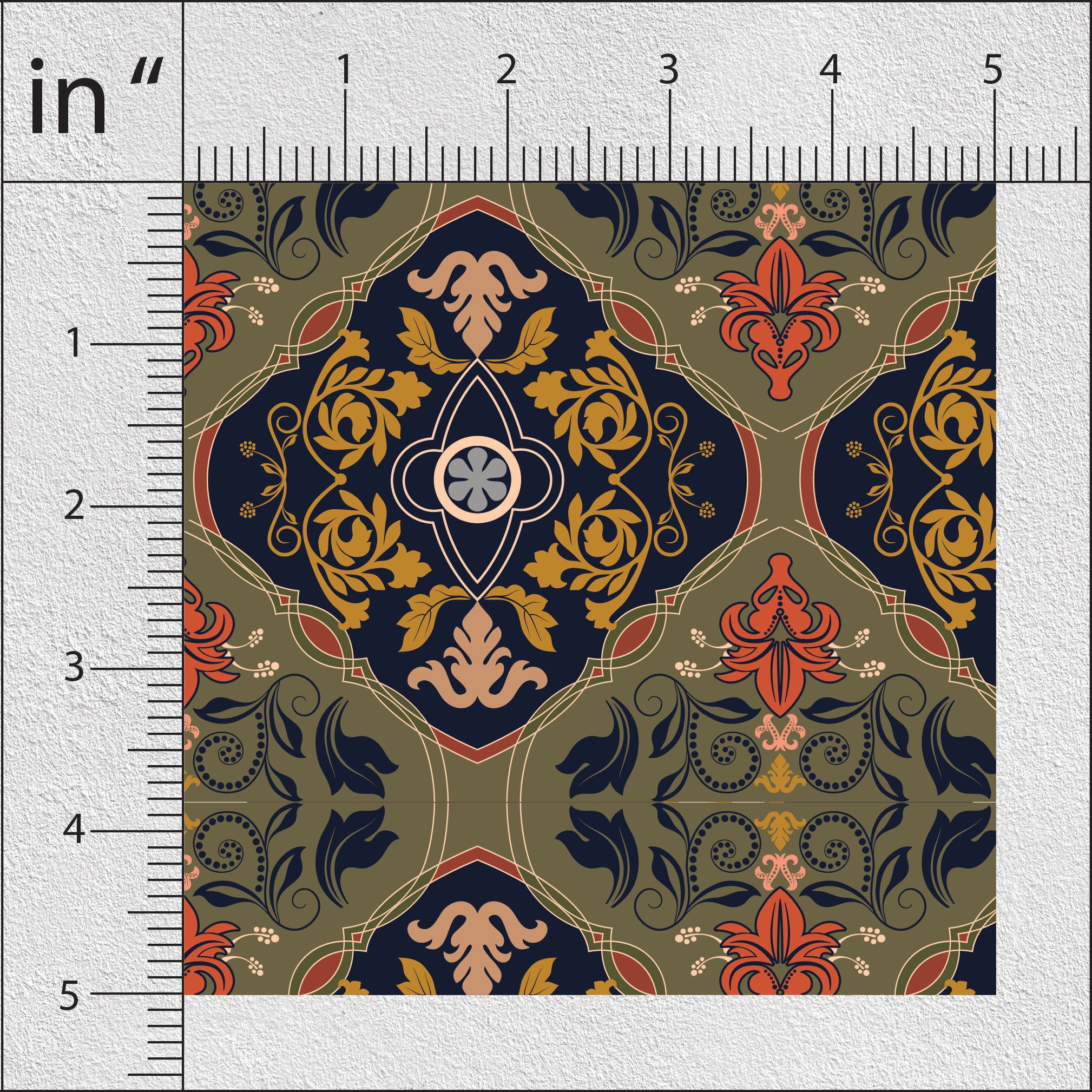 Soya Bean And Luxor Gold Pattern Geometric Print
