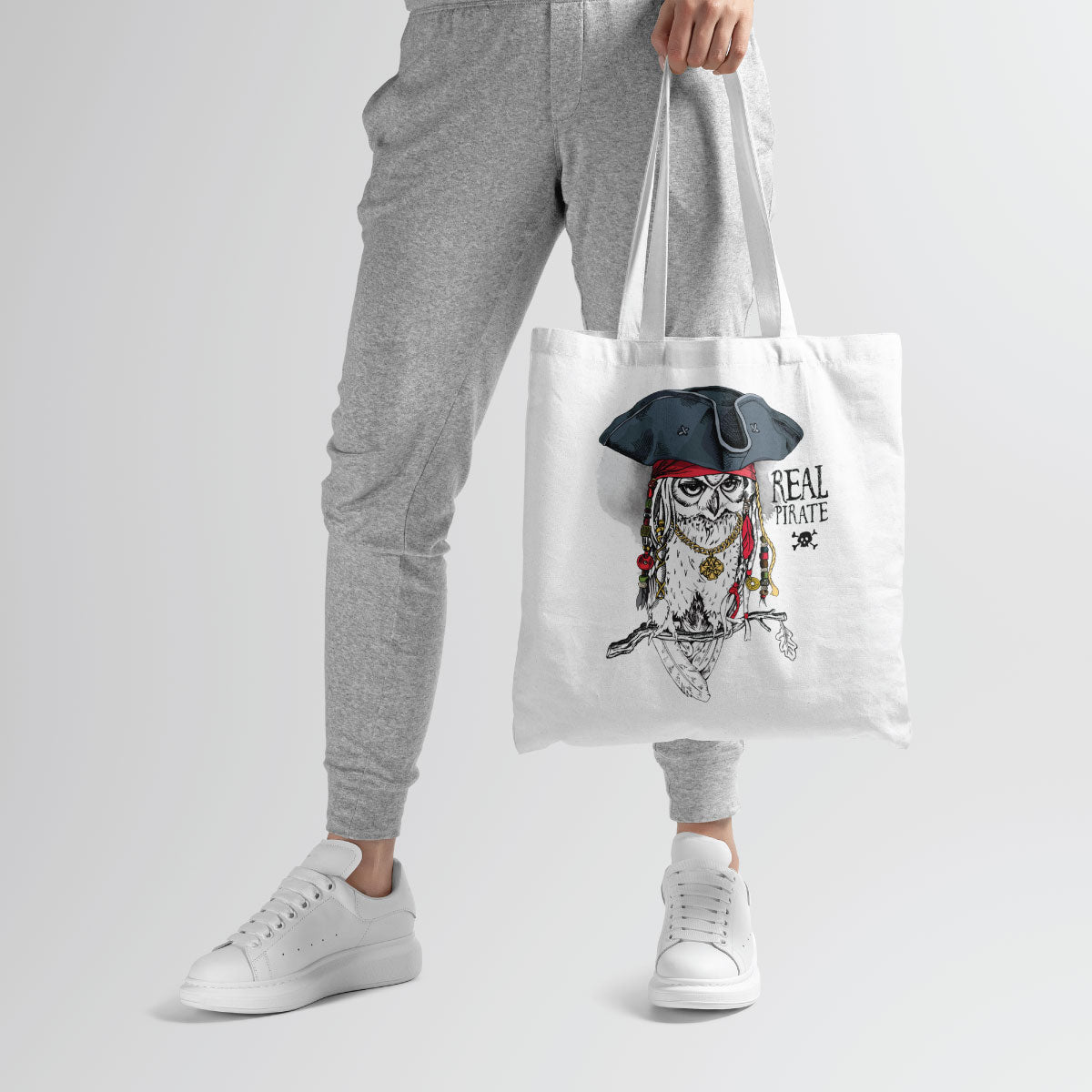 Canvas Real Pirate Bag Color Silver Sand Tote Bag