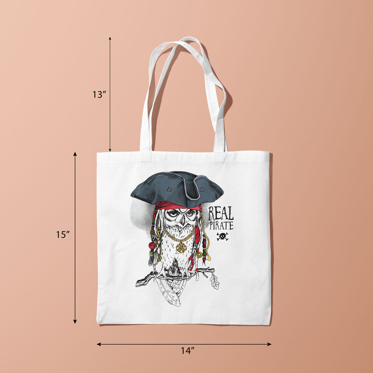Canvas Real Pirate Bag Color Silver Sand Tote Bag