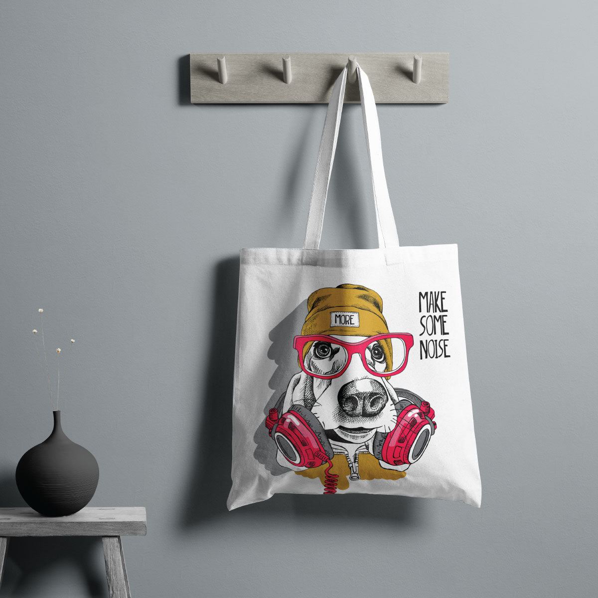 Canvas Make Some Noise Tote Bag