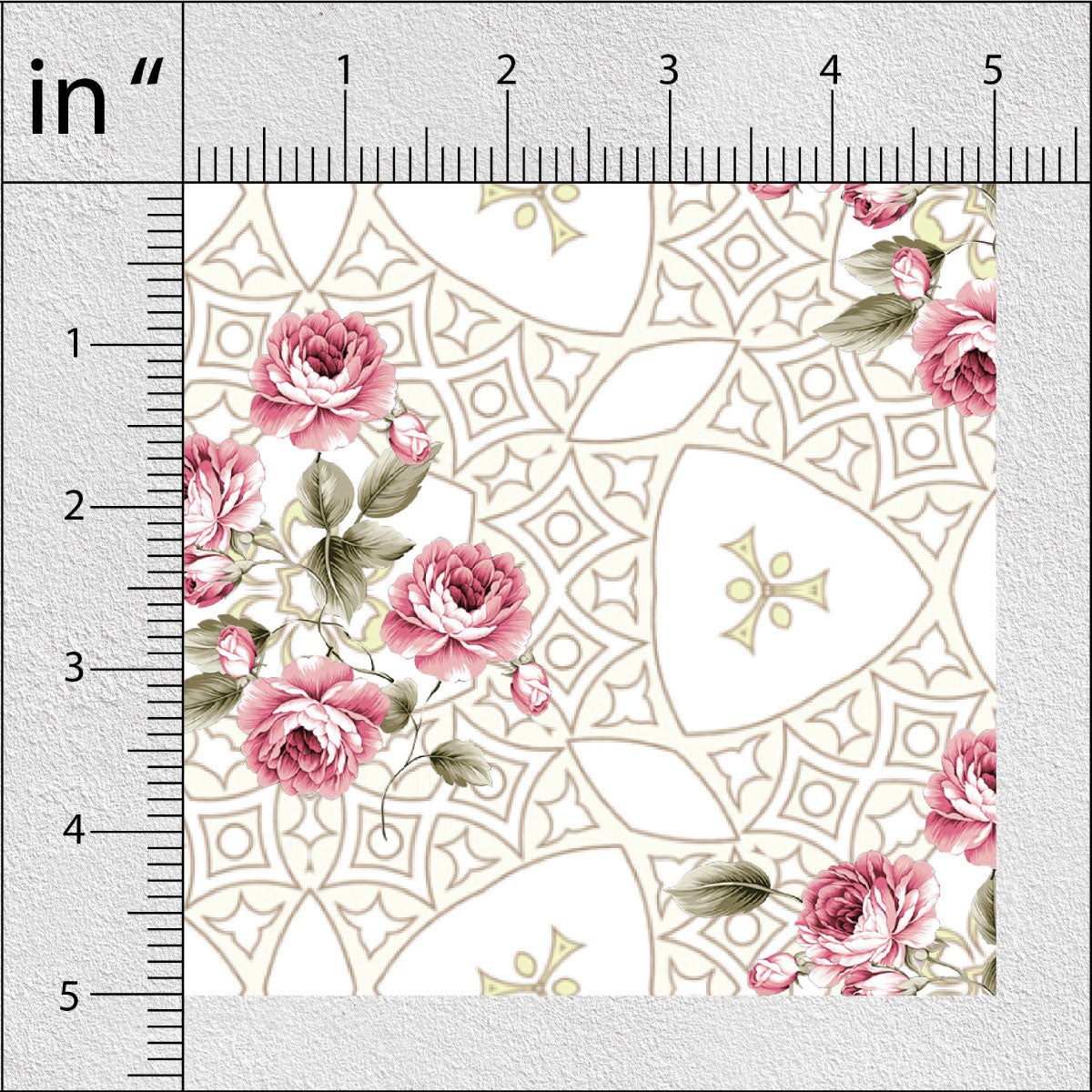 Vivid Auburn Floral Print