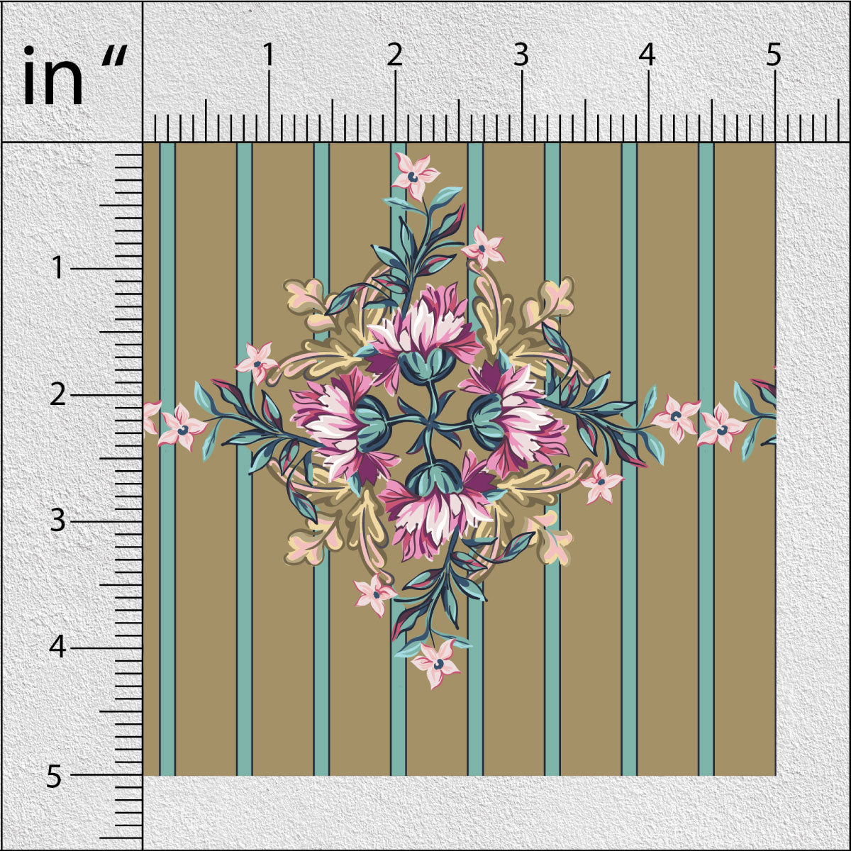 Pale Oyster Floral Print