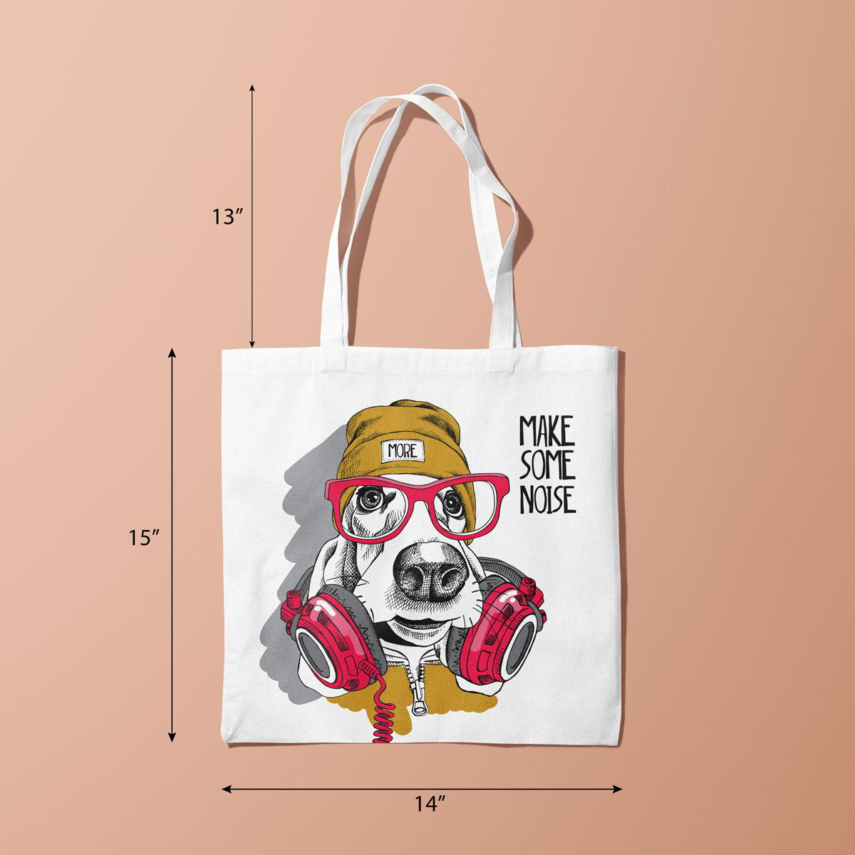 Canvas Make Some Noise Tote Bag