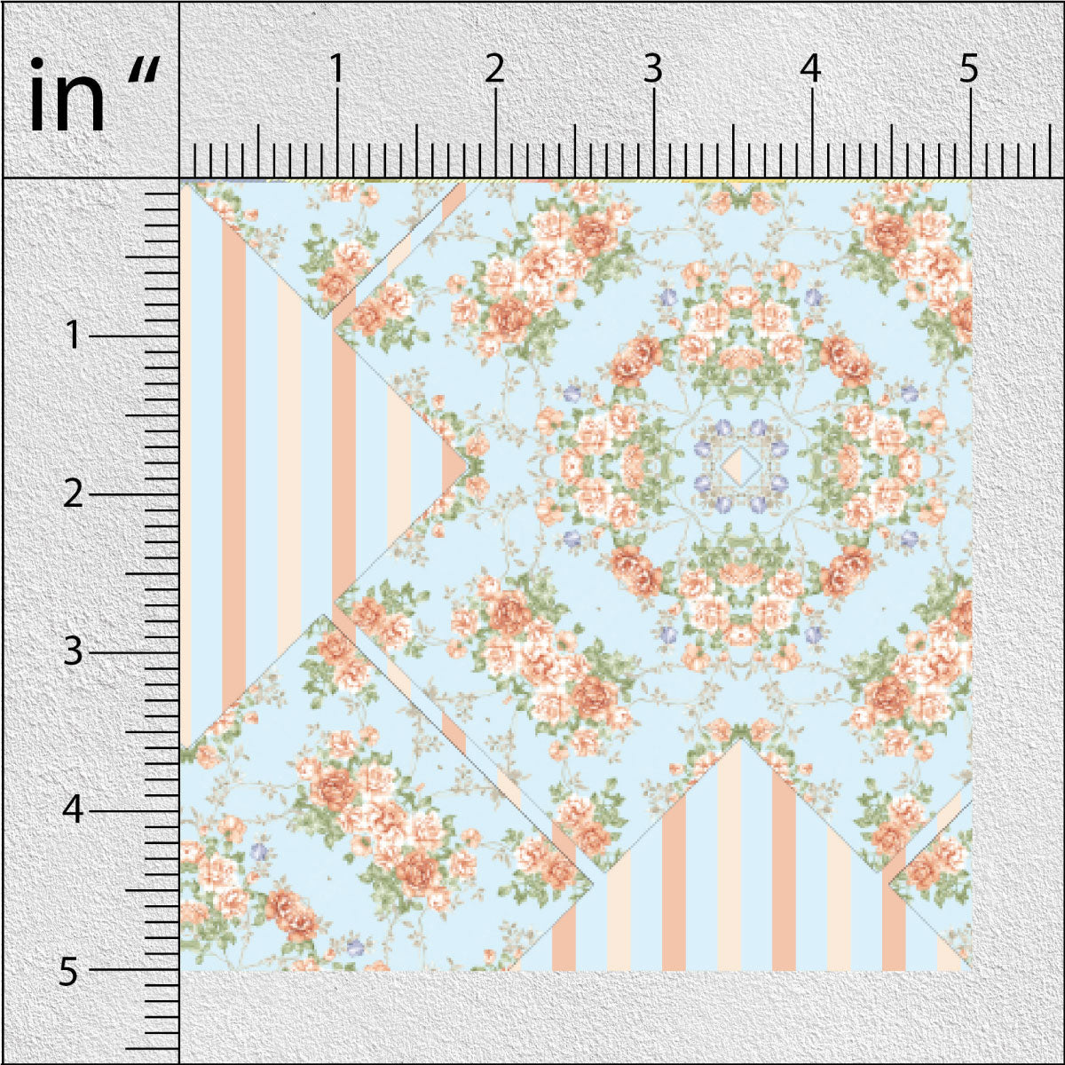 Cyan Opaque Floral Print