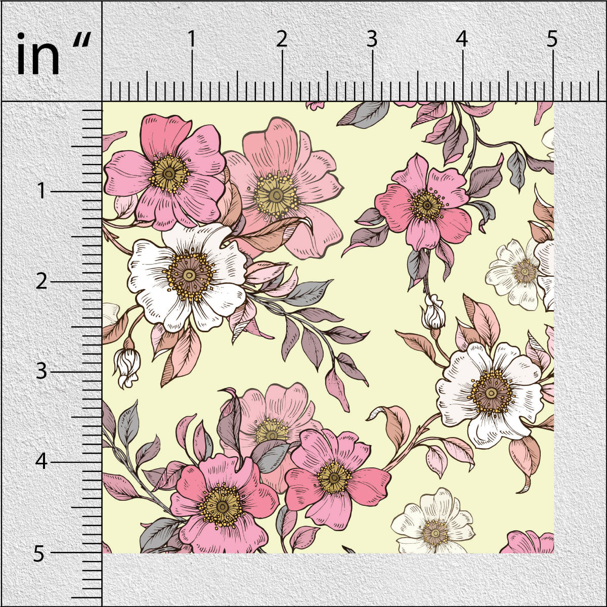 Pale Chestnut  Floral Print