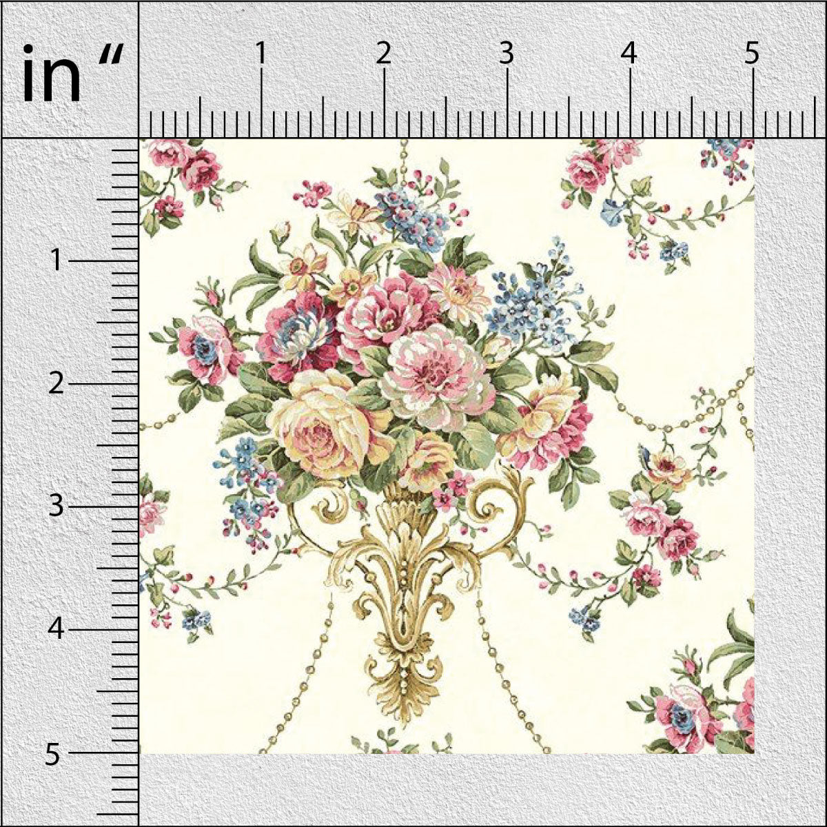 Pale Leaf Coriander Floral Print