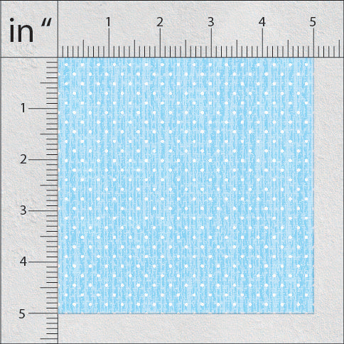 Denim Blue Polka Dots Print