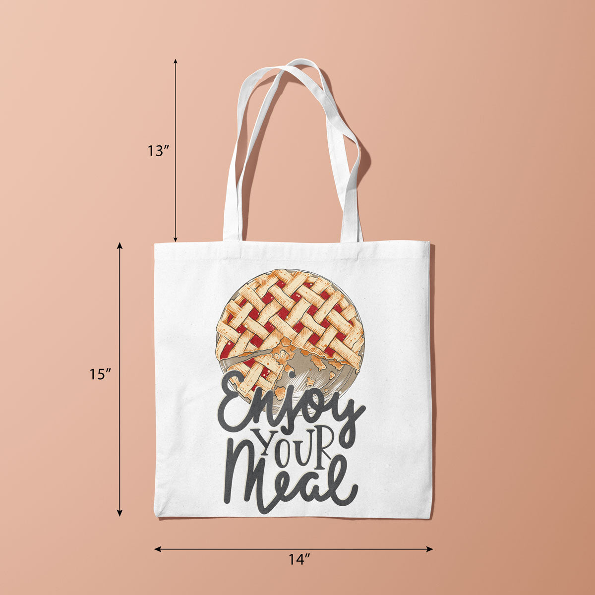 Canvas Enjoy Your color Soft Peach Tote Bag
