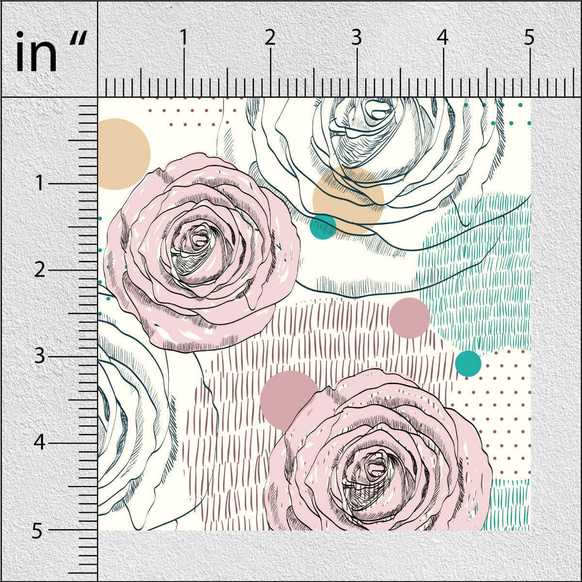 Ash Grey Floral Print