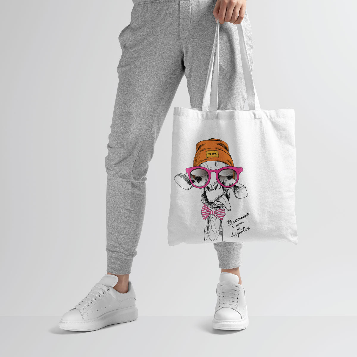 Canvas Because I Am Hipster Color Nutmeg Tote Bag