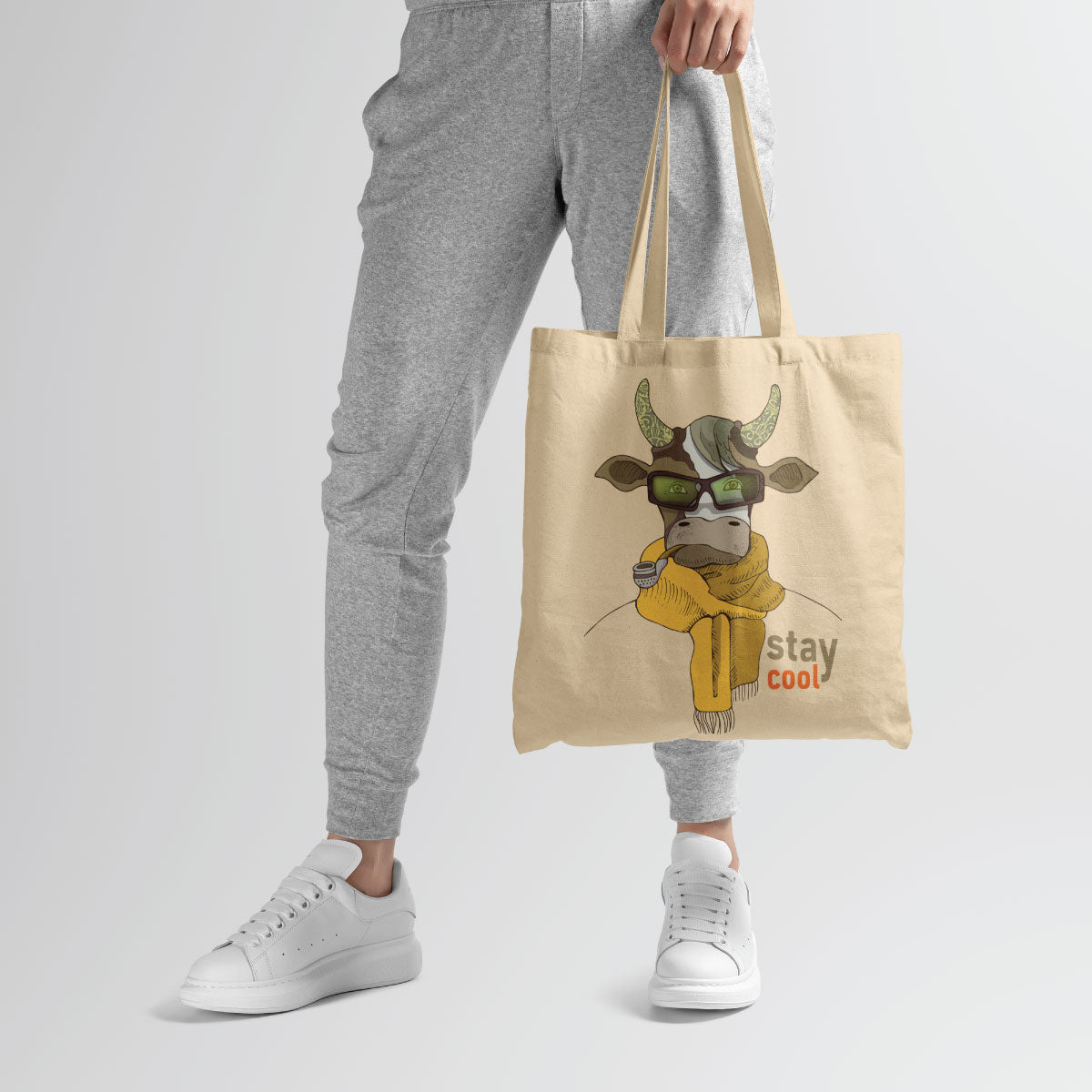 Canvas Stay Cool Color Mushroom Tote Bag