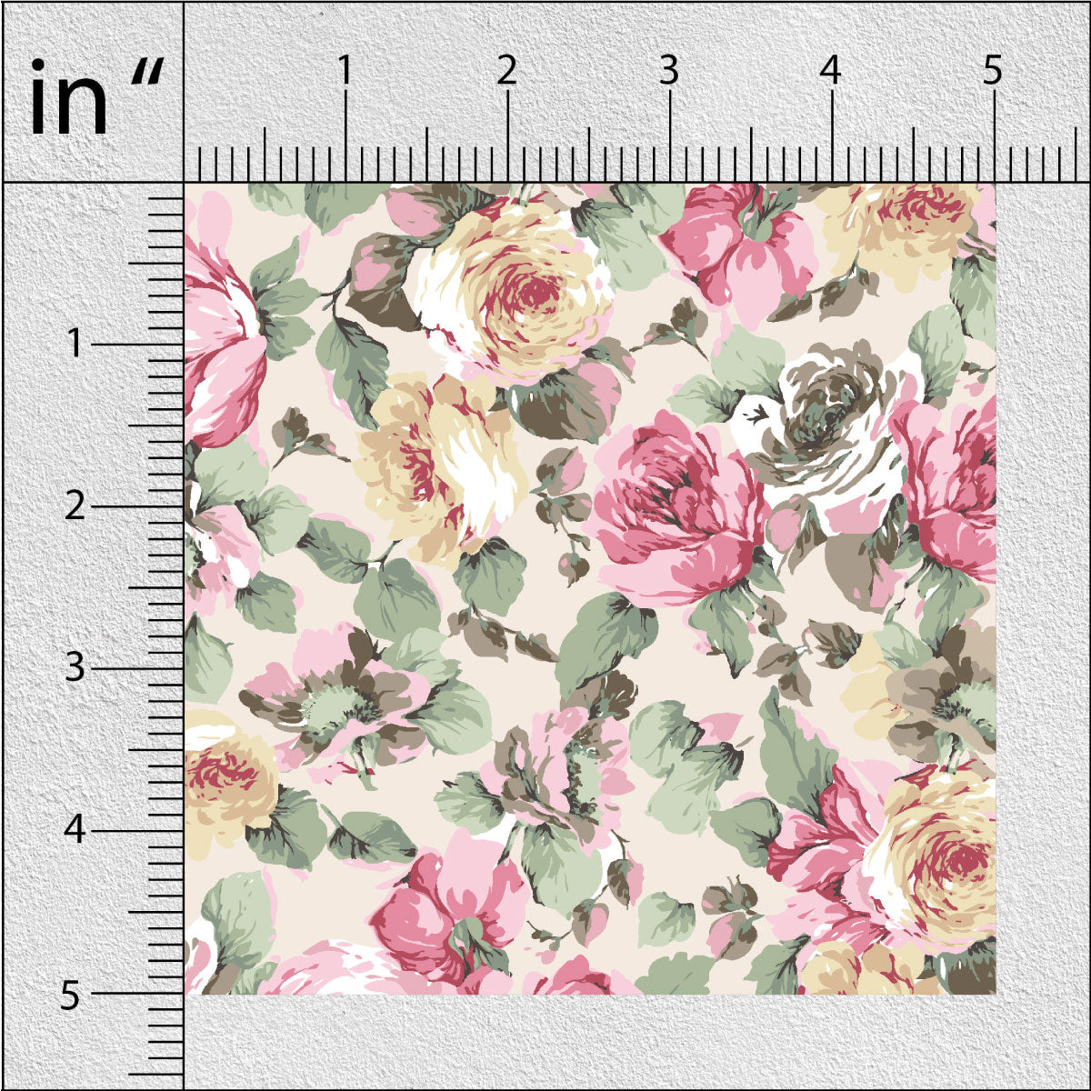 Grey Olive Floral Print