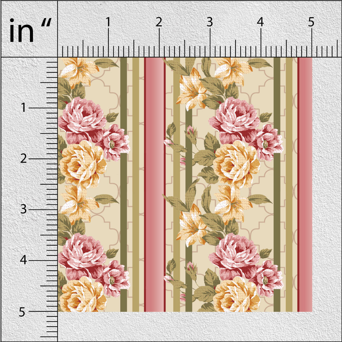 Burly Wood And Light Mauve Floral Print