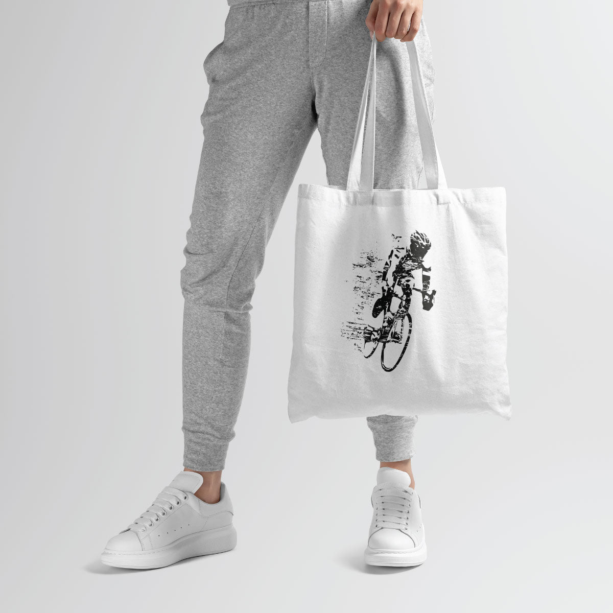 Canvas Black Color Aqua Squeeze Tote Bag