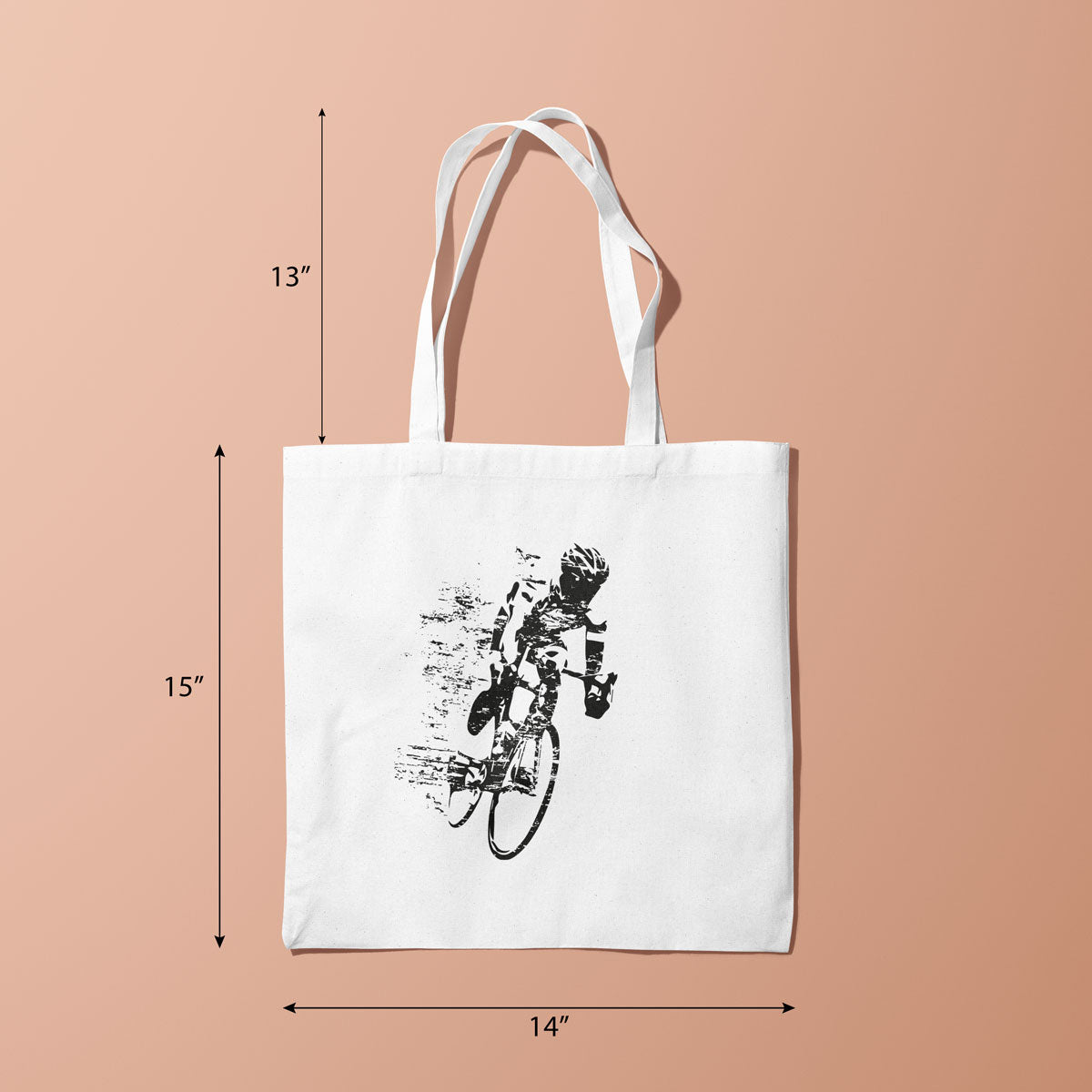 Canvas Black Color Aqua Squeeze Tote Bag