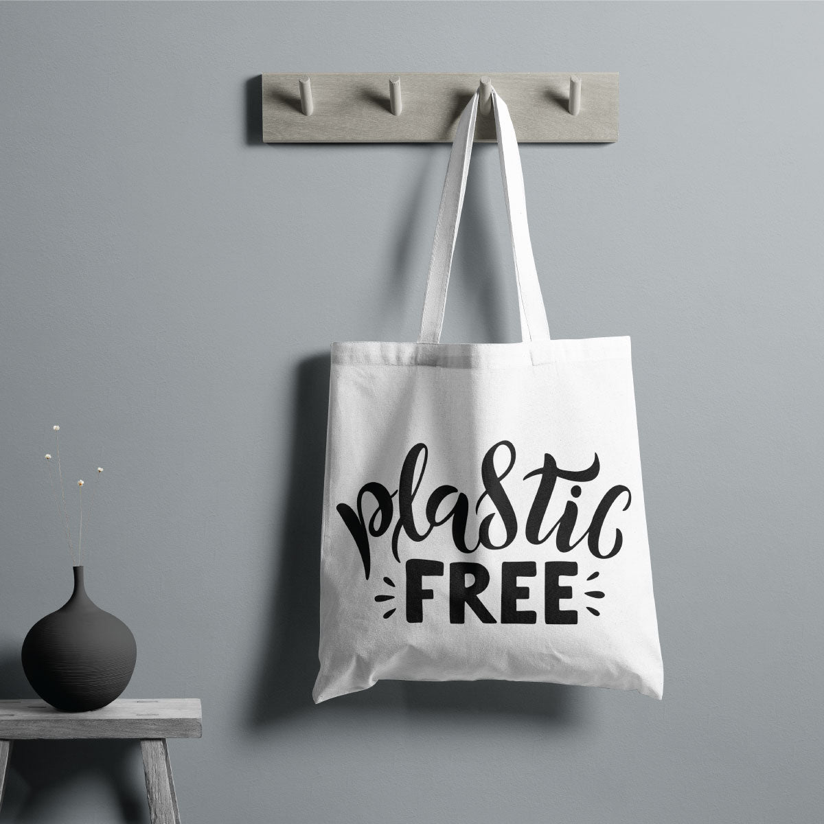 Canvas Plastic Free Color Amour Tote Bag