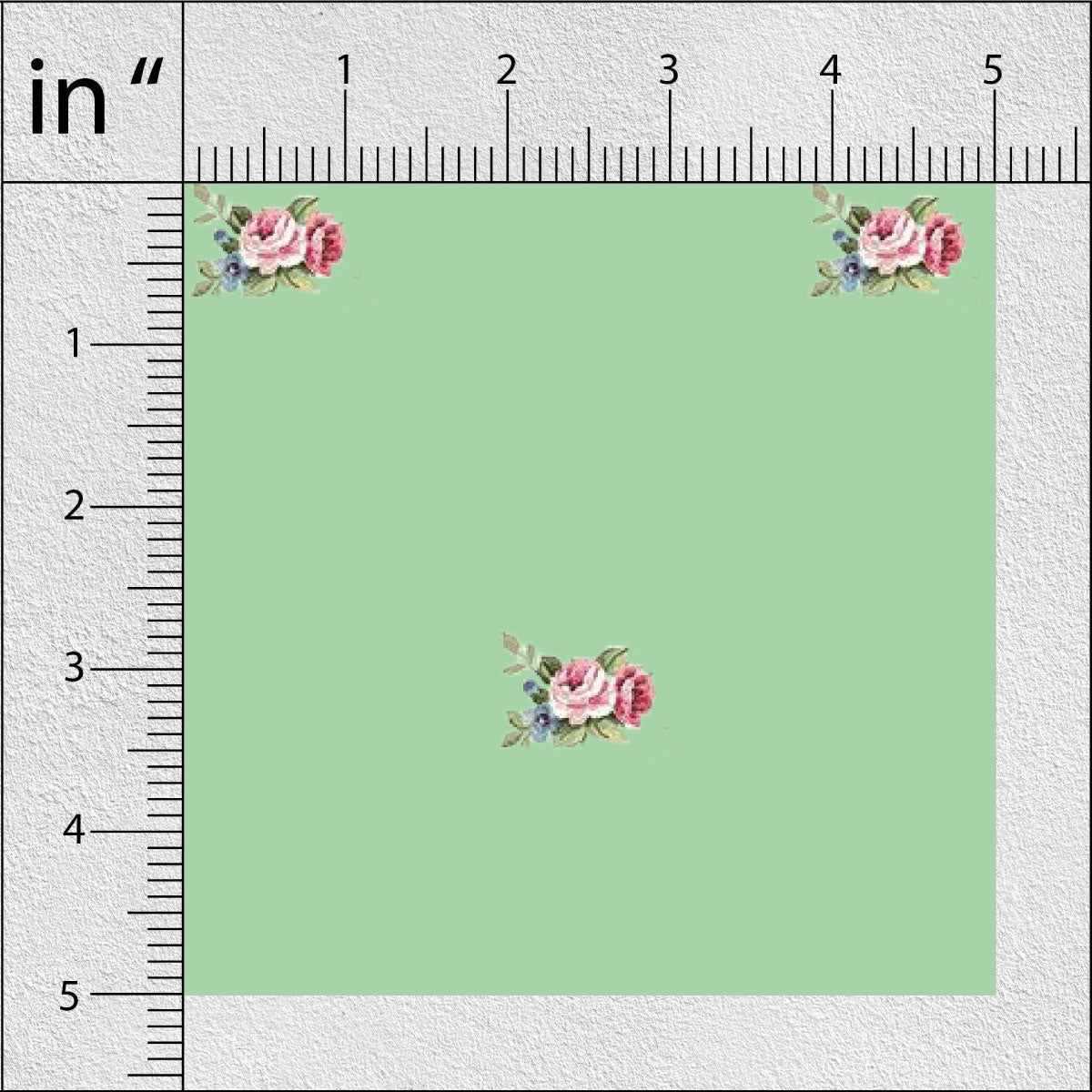 Forest Green Floral Print