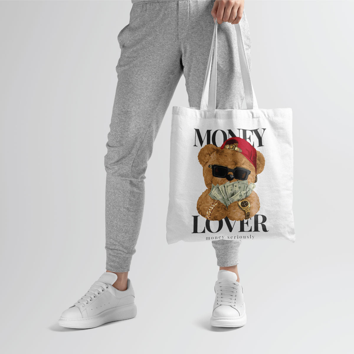 Canvas Monkey Lovers Tote Bag