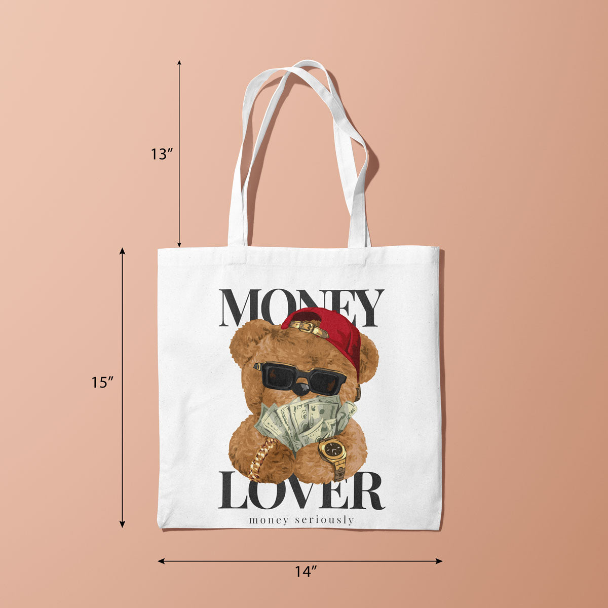 Canvas Monkey Lovers Tote Bag