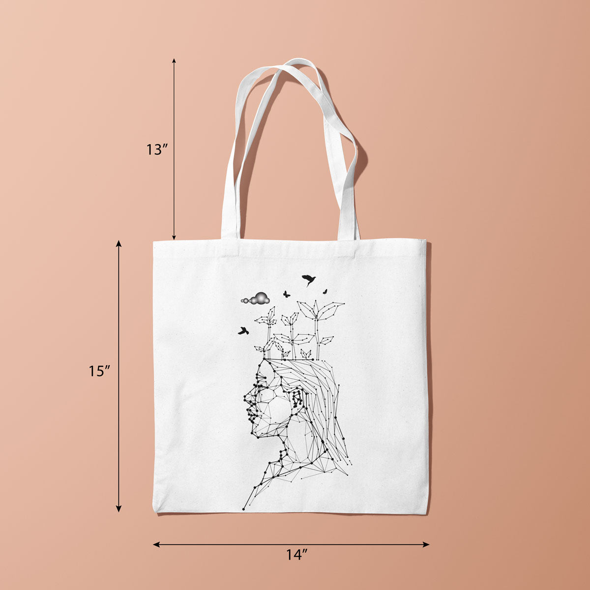 Canvas Color Smoky Black Bag Color Wisp Pink Tote Bag