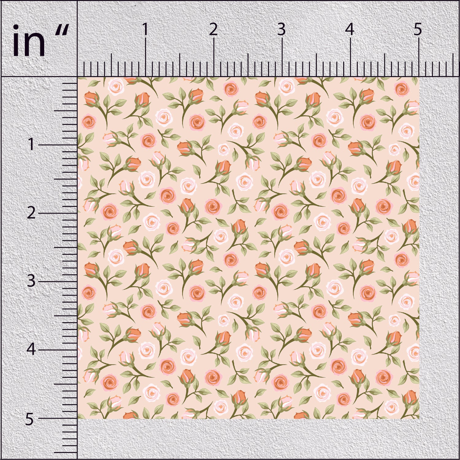 Misty Rose Buds Floral Print