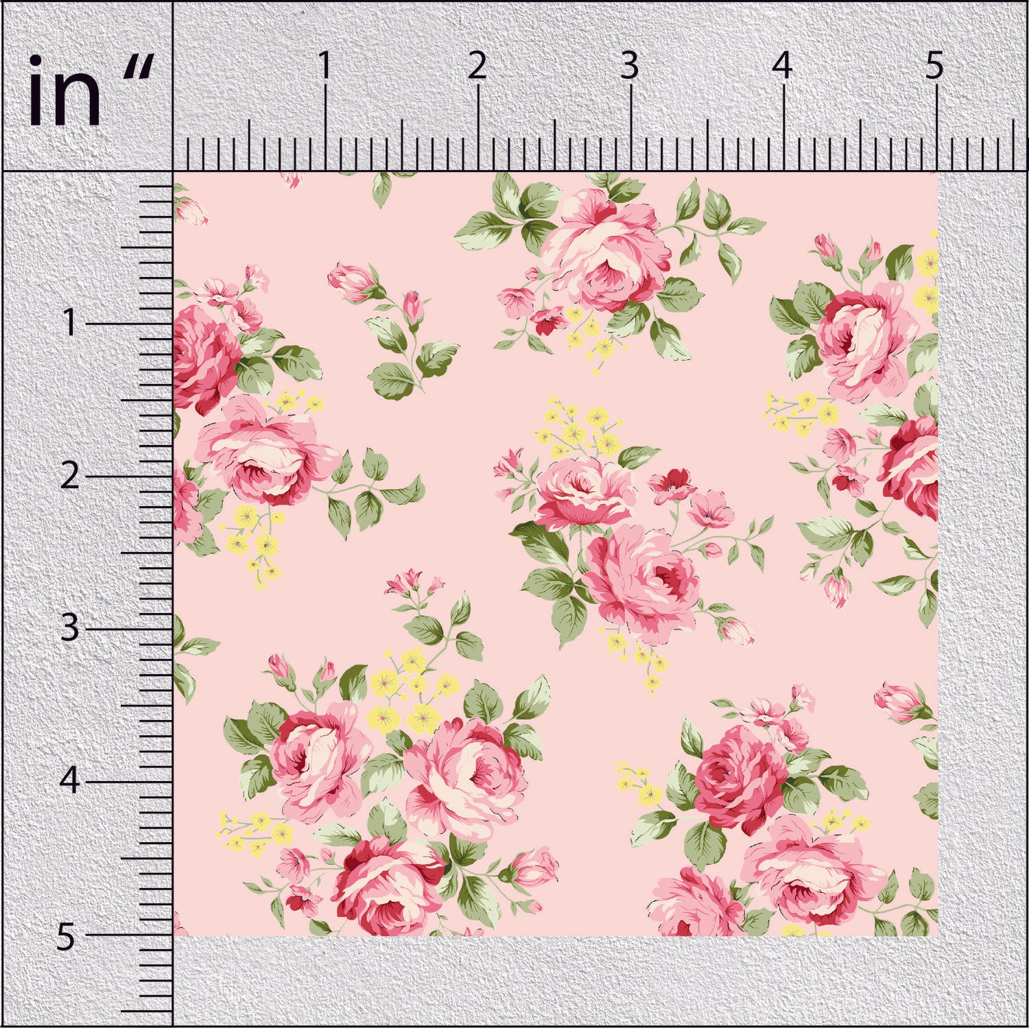 Pastel Magenta Rose Floral Print