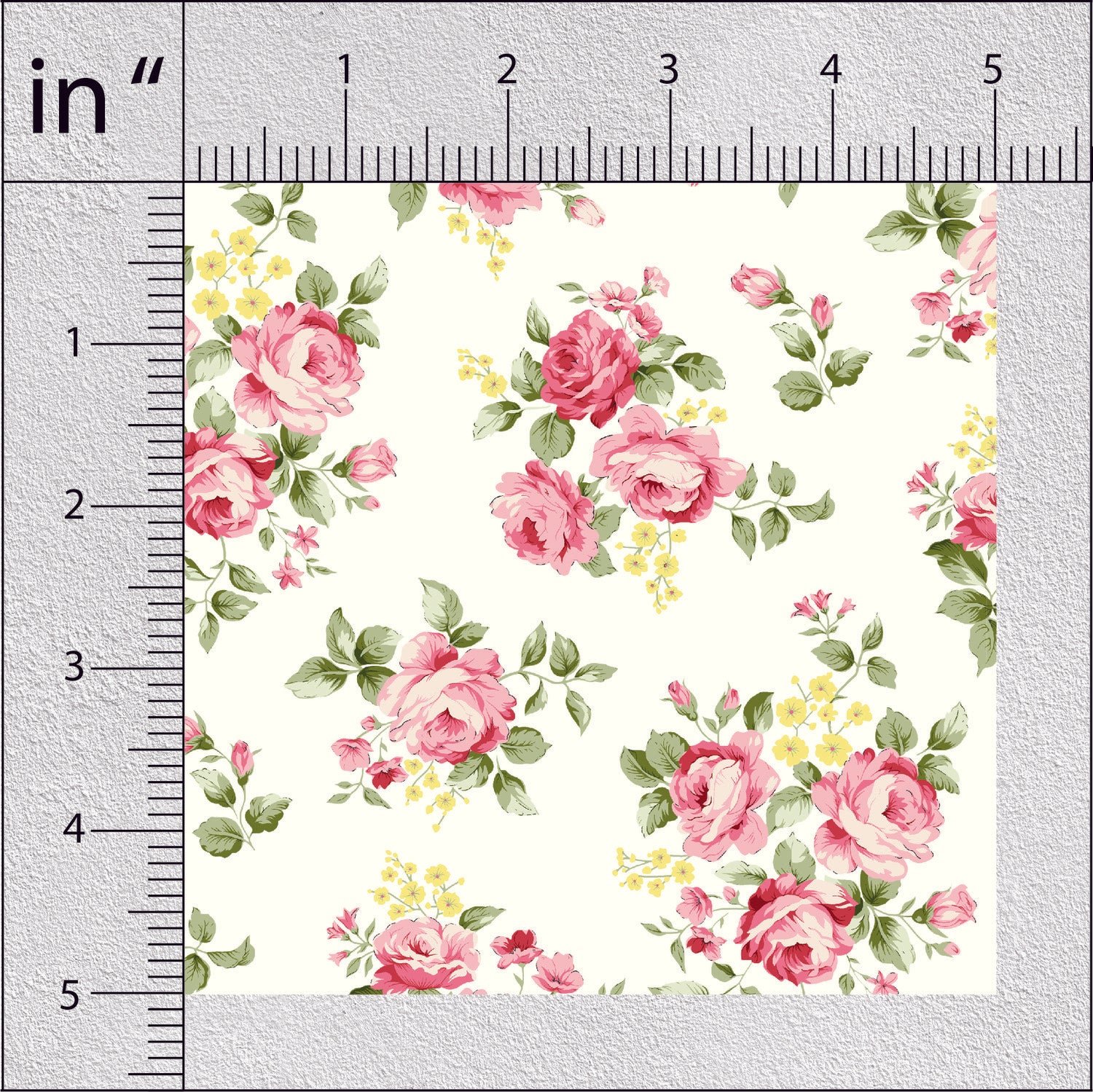 Raspberry Pink Rose Floral Print