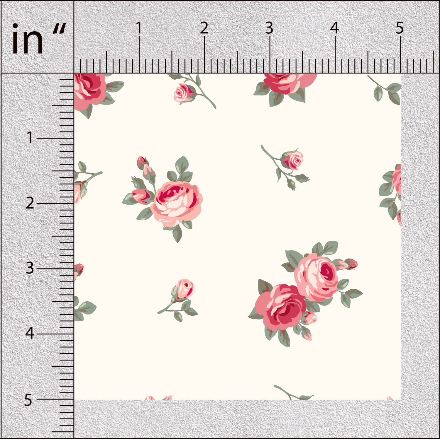 Red Rose Floral Print
