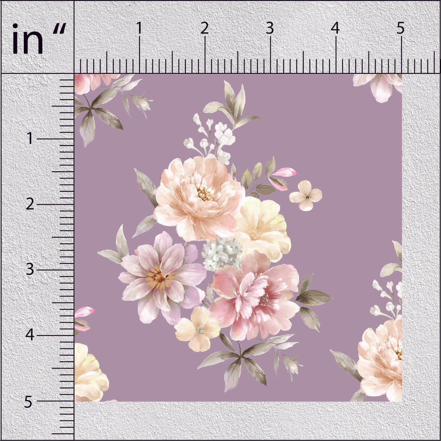 Languid Lavender Rose Floral Print