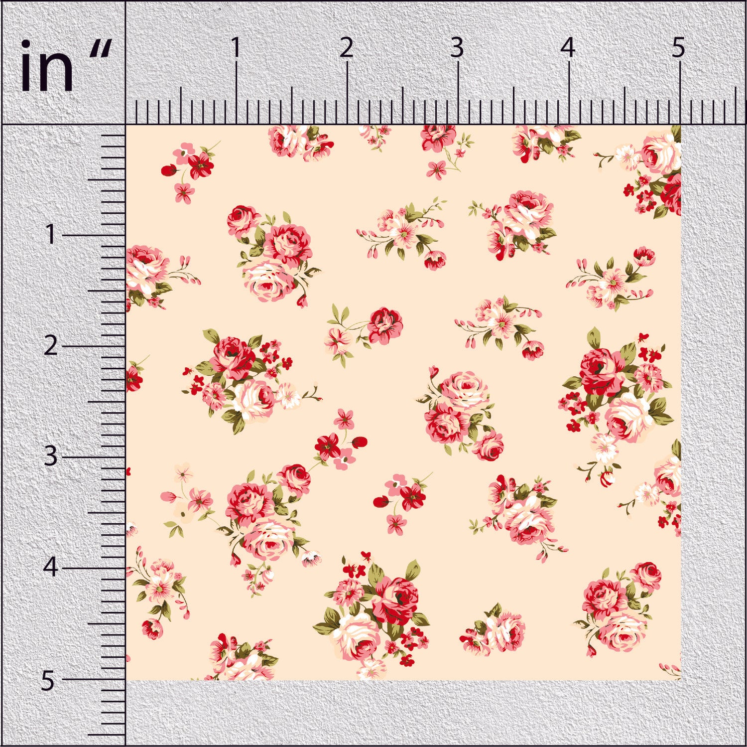 Papaya Whip Rose Floral Print