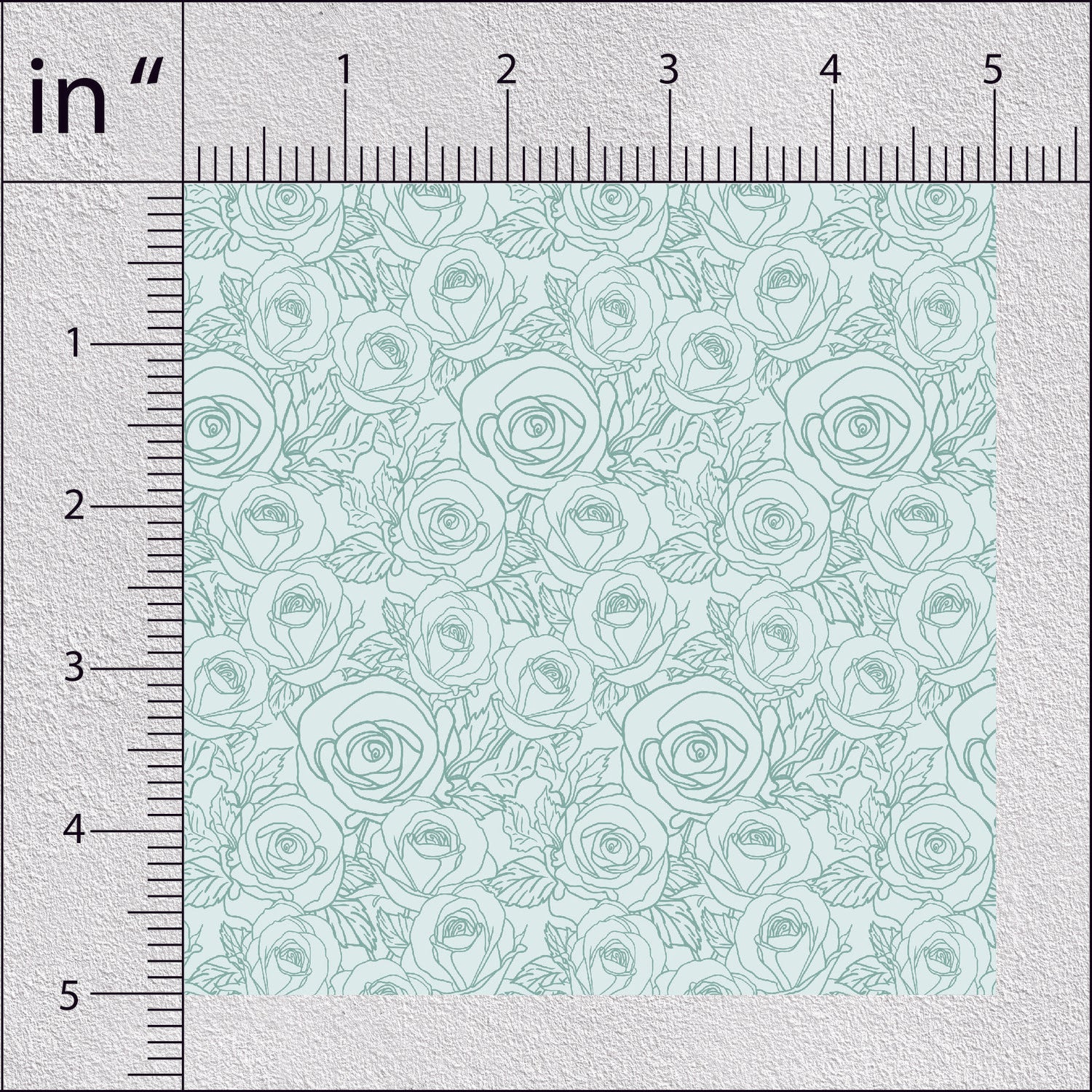 Aqua Spring Rose Floral Print