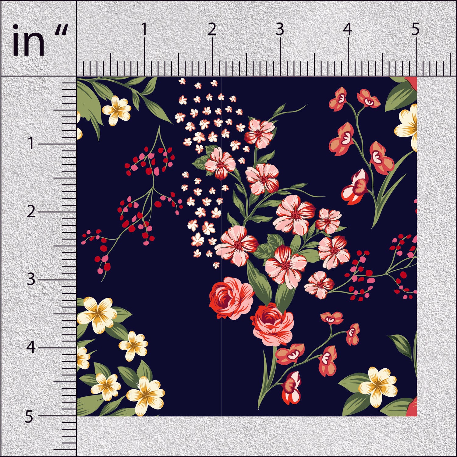 Navu Blue Rose Floral Print