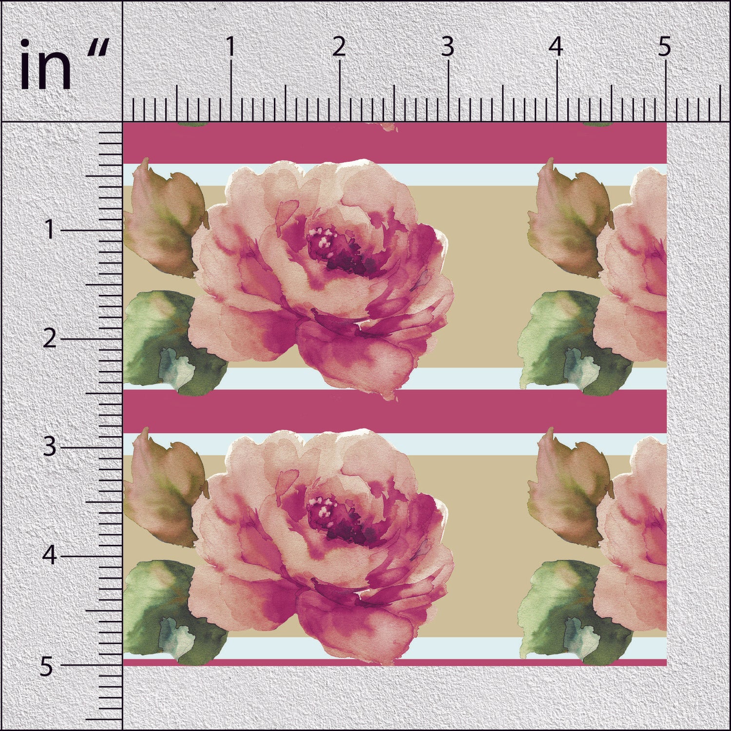 Petite Purplish Brown Peonies Floral Print